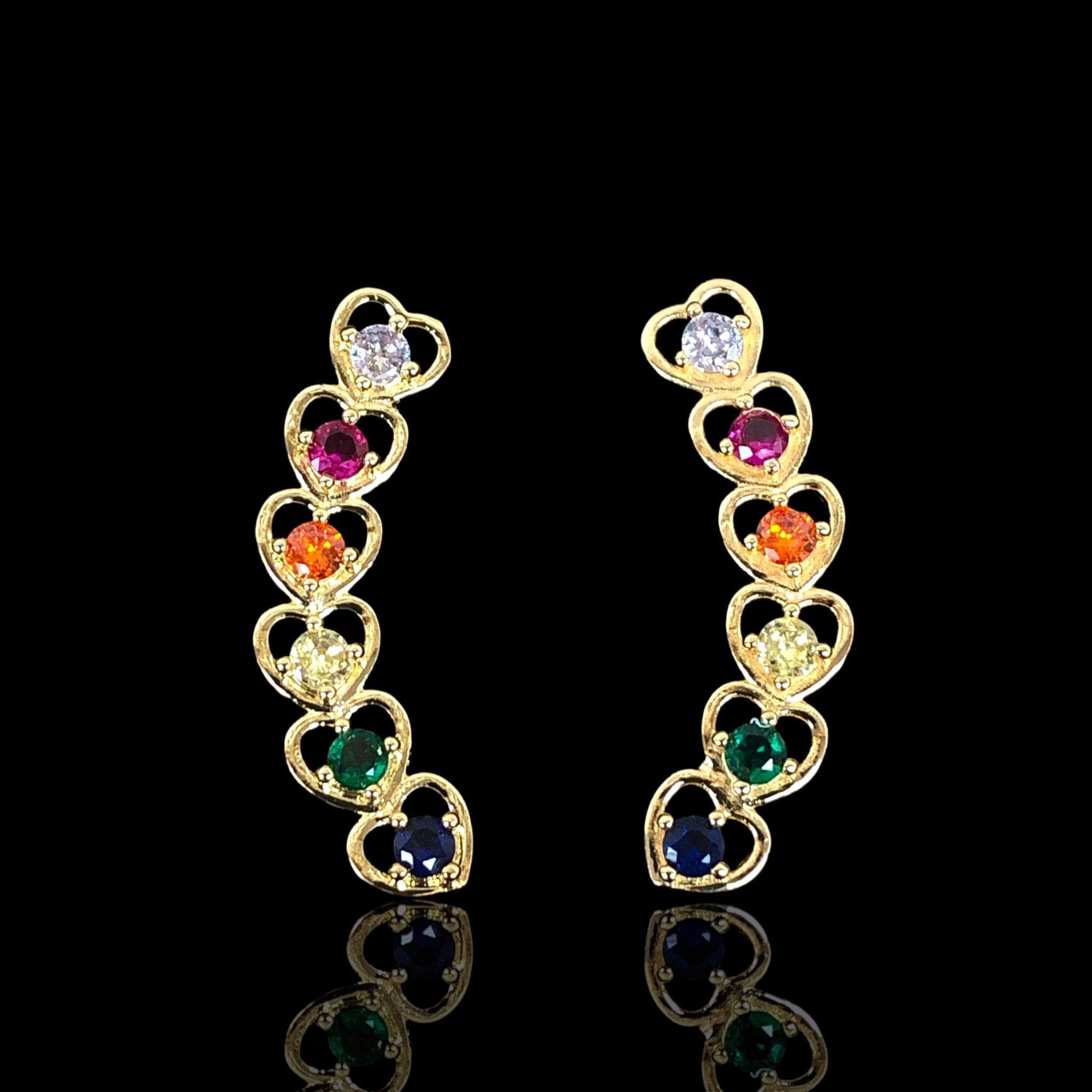 OLE 0389 -18K Gold Filled Oro Laminado EARRINGS, NEW - KUANIA