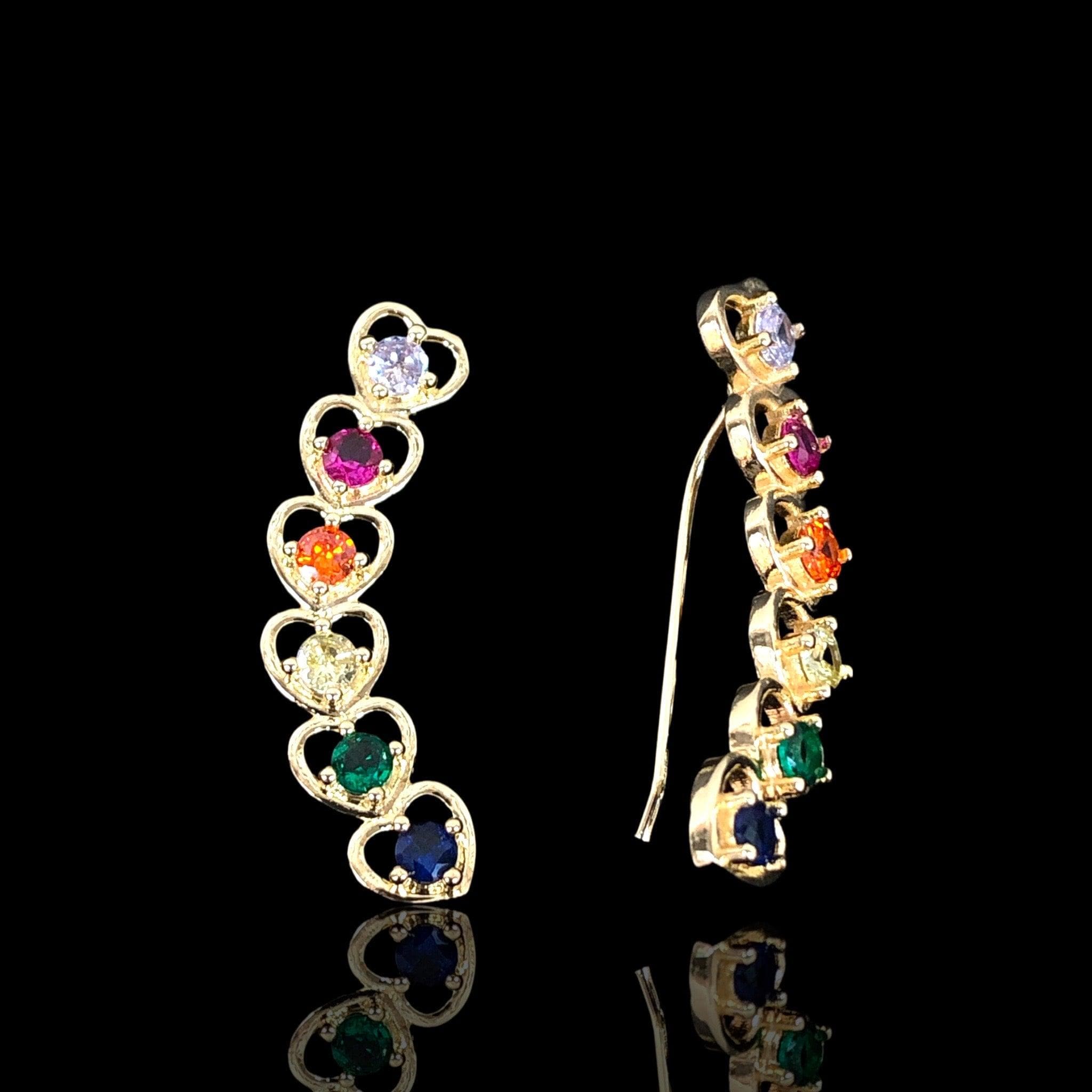 OLE 0389 -18K Gold Filled Oro Laminado EARRINGS, NEW - KUANIA