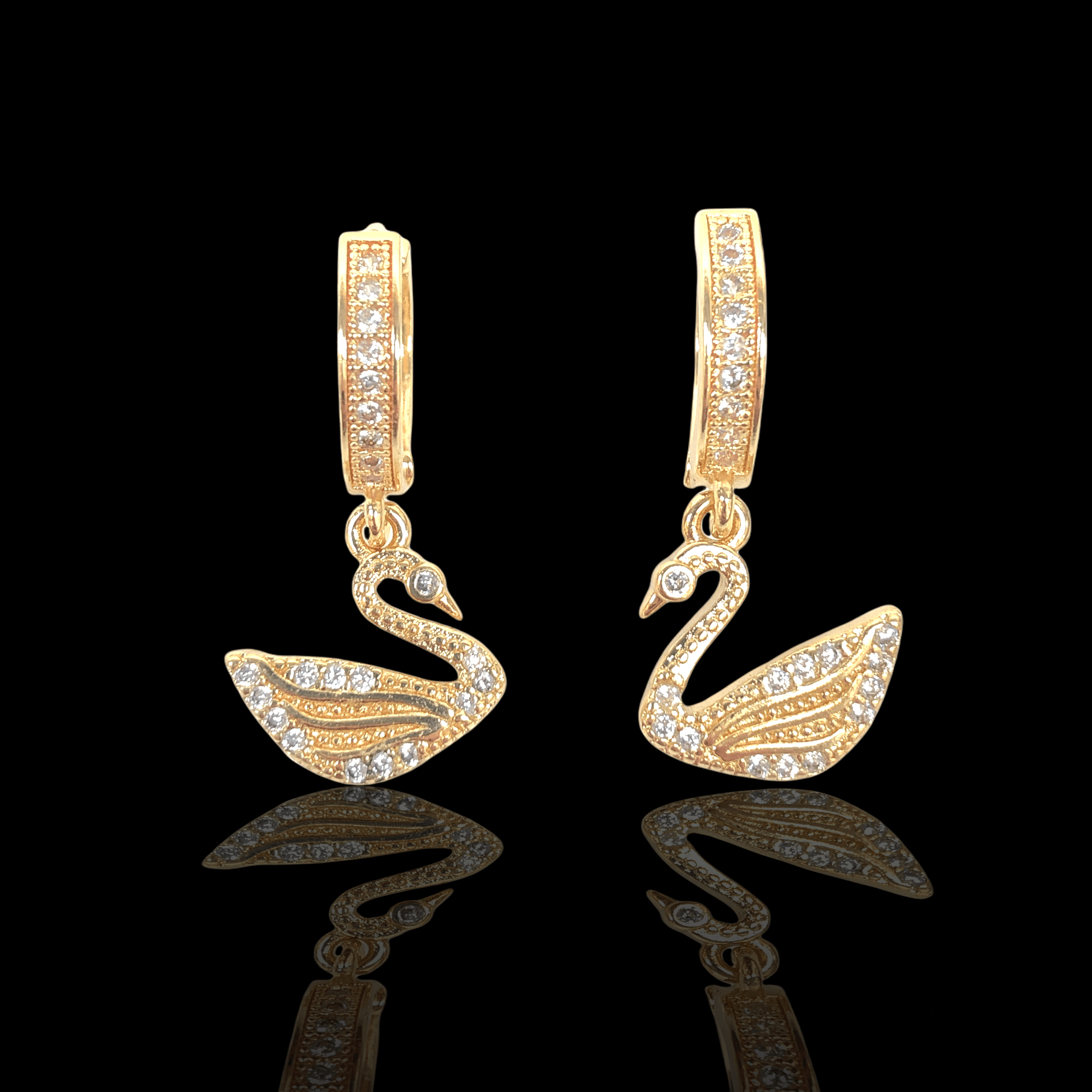 OLE 166 -18K Gold Filled Oro Laminado EARRINGS, NEW - KUANIA