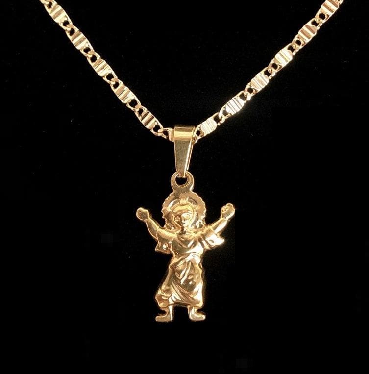 OLP 0185 -18K Gold Filled Oro Laminado NEW, PENDANT, STAINLESS STEEL - KUANIA