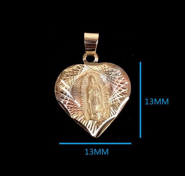 OLP 0200 -18K Gold Filled Oro Laminado 3 TONE, GUADALUPE, NEW, PENDANT - KUANIA