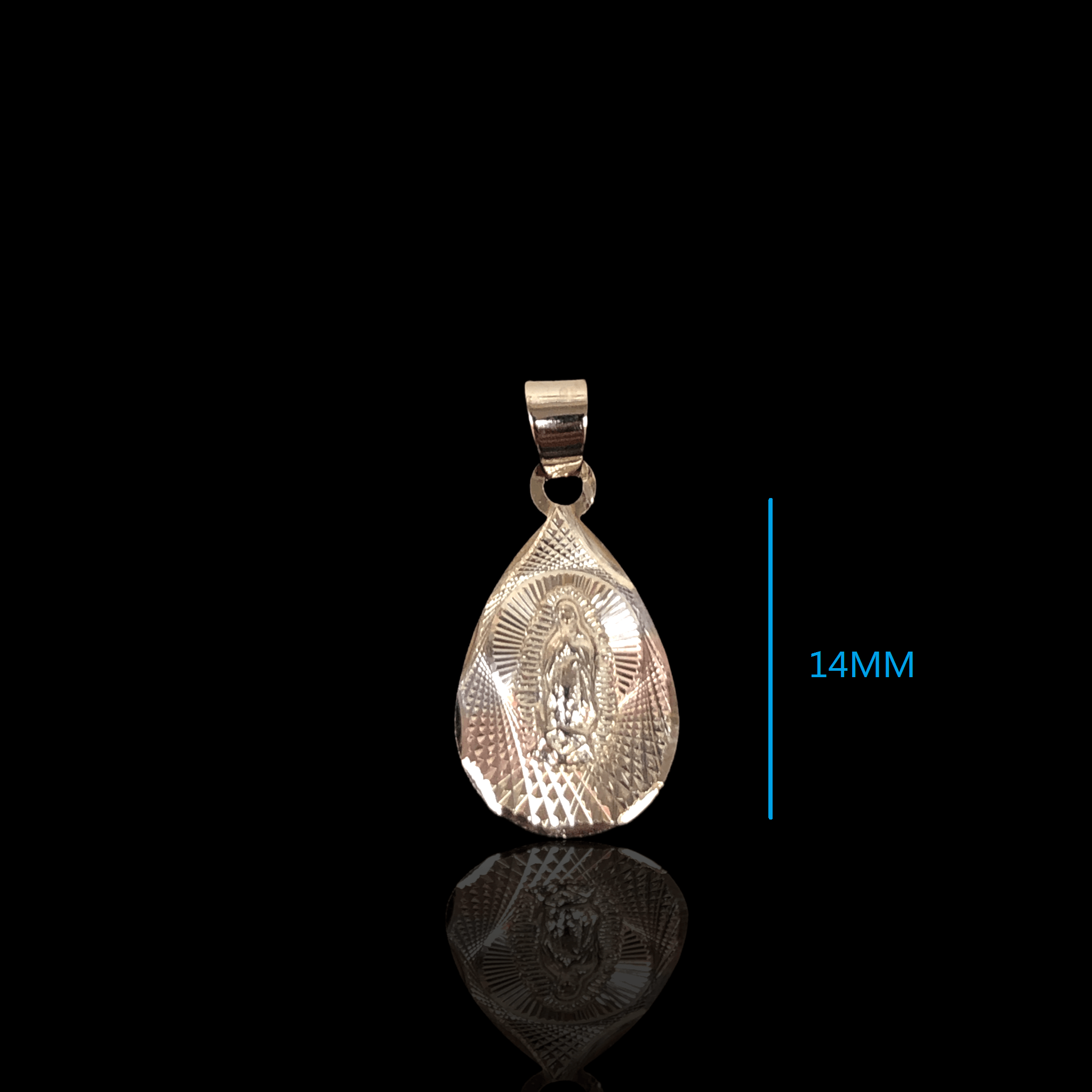 OLP 0201 -18K Gold Filled Oro Laminado 3 TONE, GUADALUPE, NEW, PENDANT - KUANIA