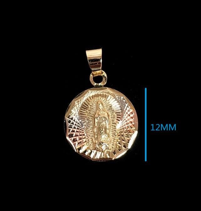 OLP 0202 -18K Gold Filled Oro Laminado 3 TONE, GUADALUPE, NEW, PENDANT - KUANIA