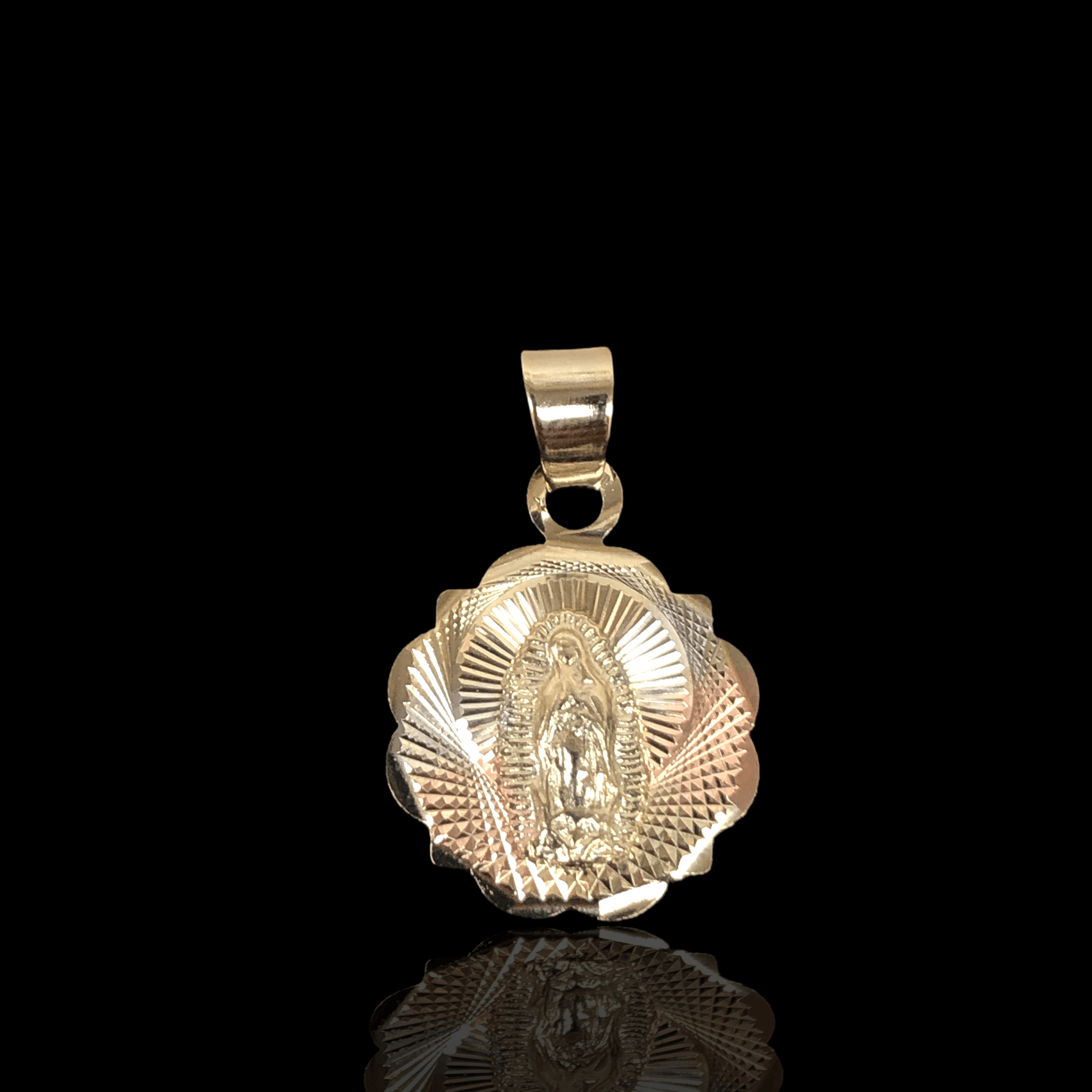 OLP 0203 -18K Gold Filled Oro Laminado 3 TONE, GUADALUPE, NEW, PENDANT - KUANIA