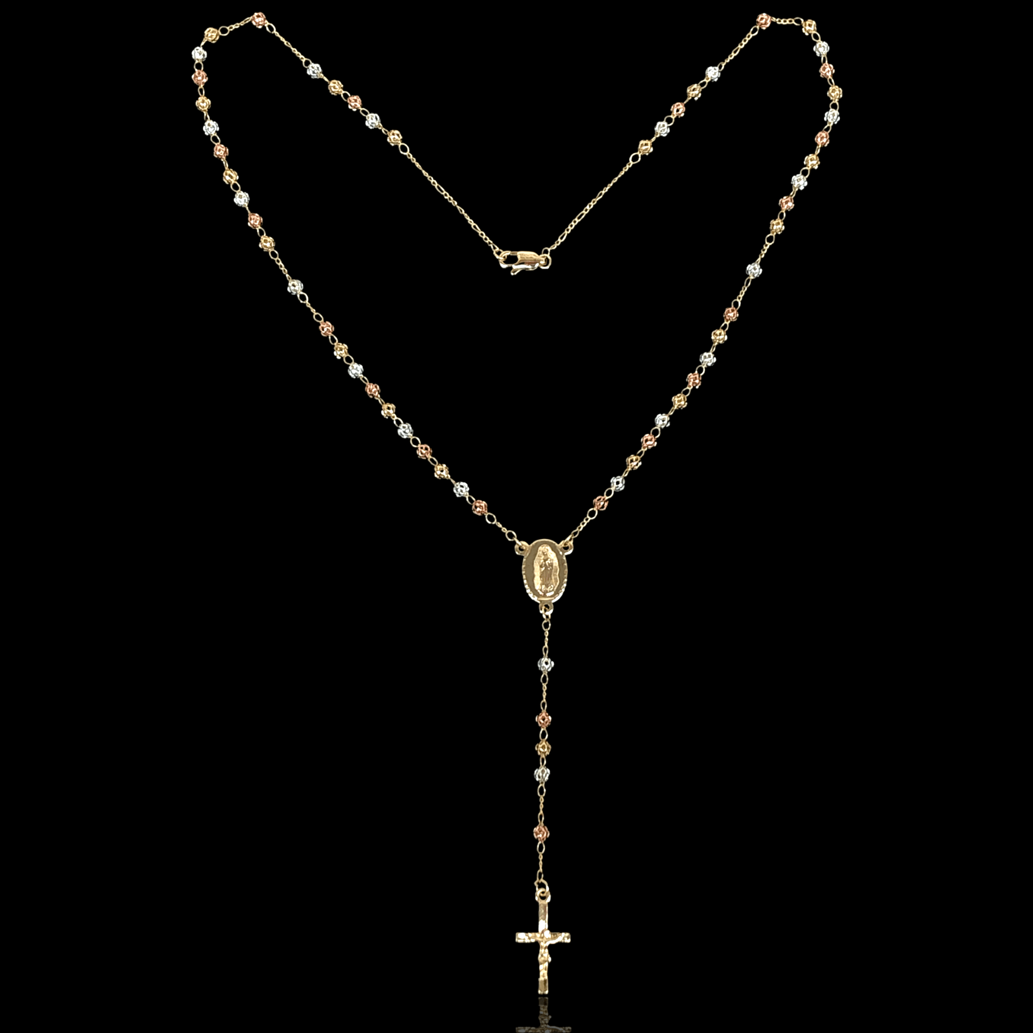 OLR 0007 -18K Gold Filled Oro Laminado NEW, ROSARY - KUANIA