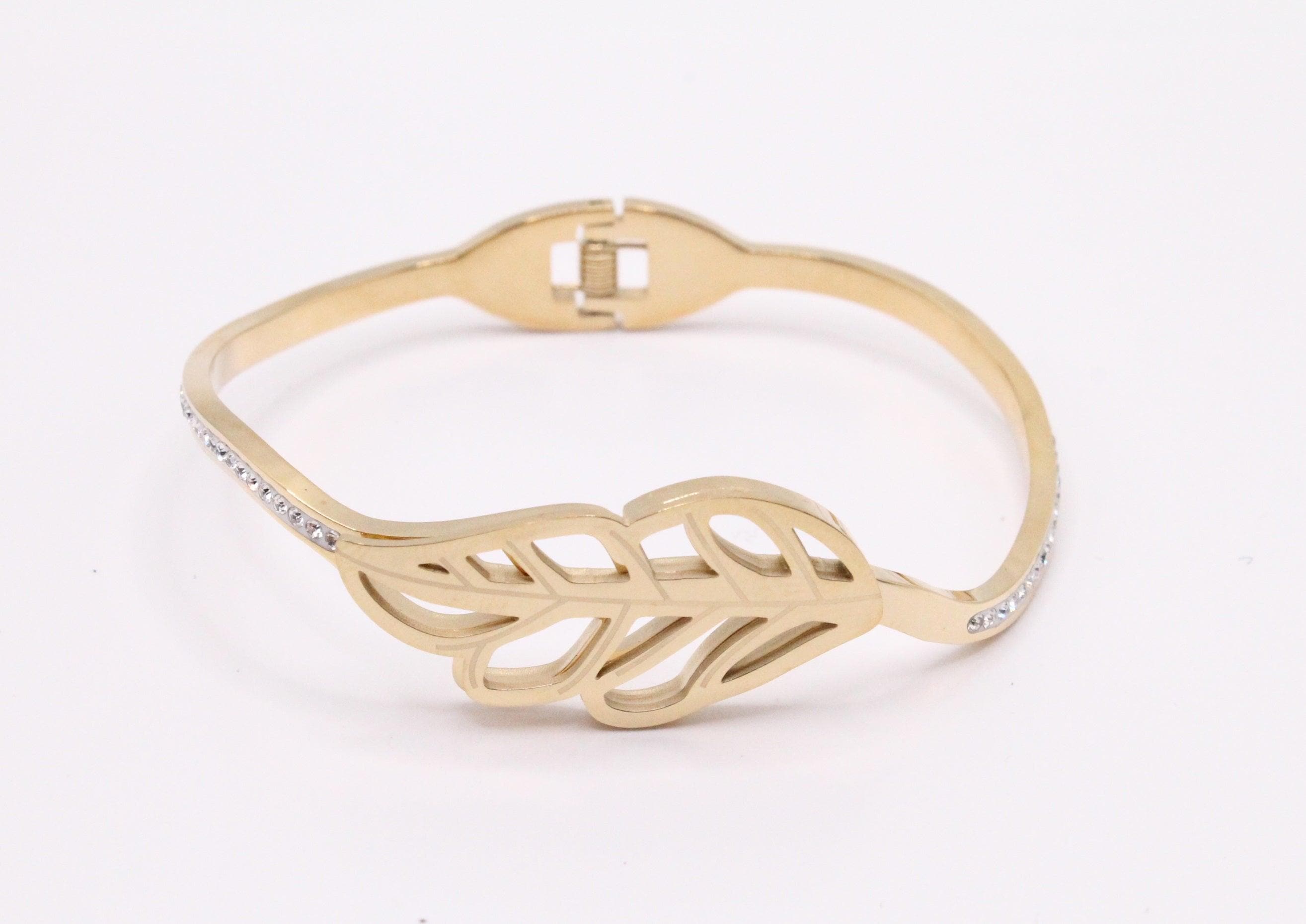 OLS 0009 -18K Gold Filled Oro Laminado BANGLE, NEW - KUANIA