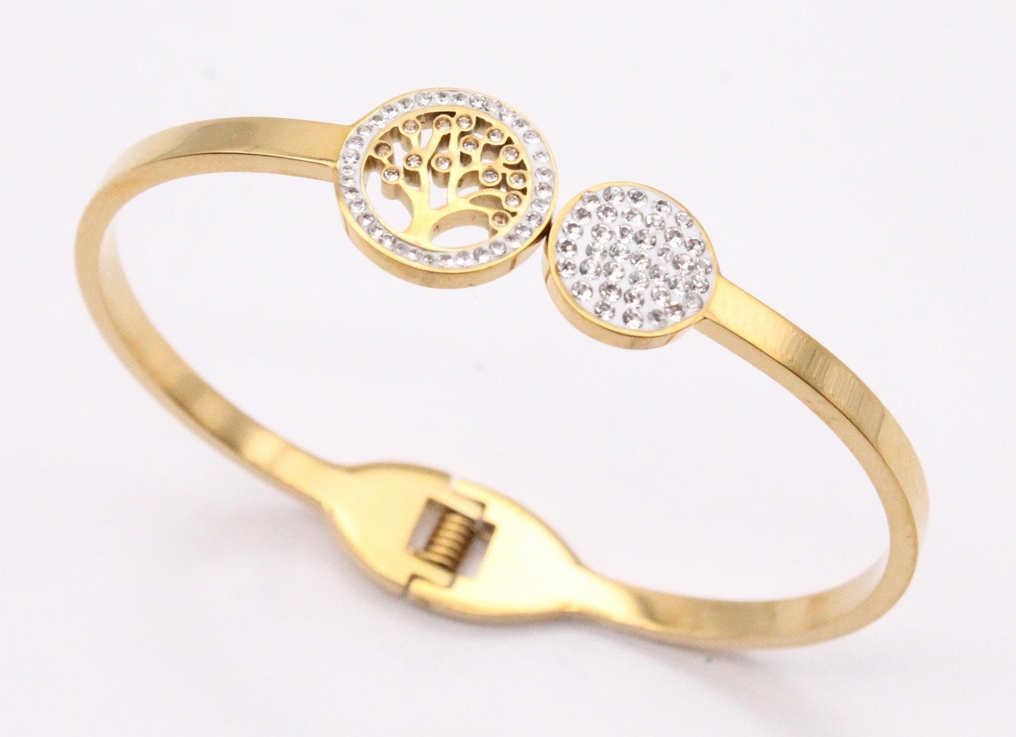 OLS 0012 -18K Gold Filled Oro Laminado BANGLE, NEW - KUANIA