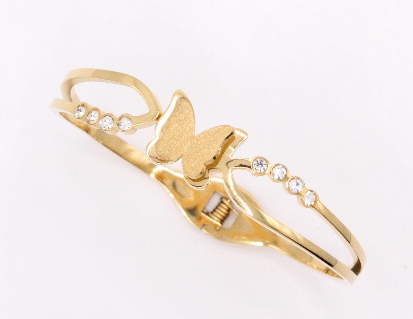 OLS 0018 -18K Gold Filled Oro Laminado BANGLE, NEW - KUANIA