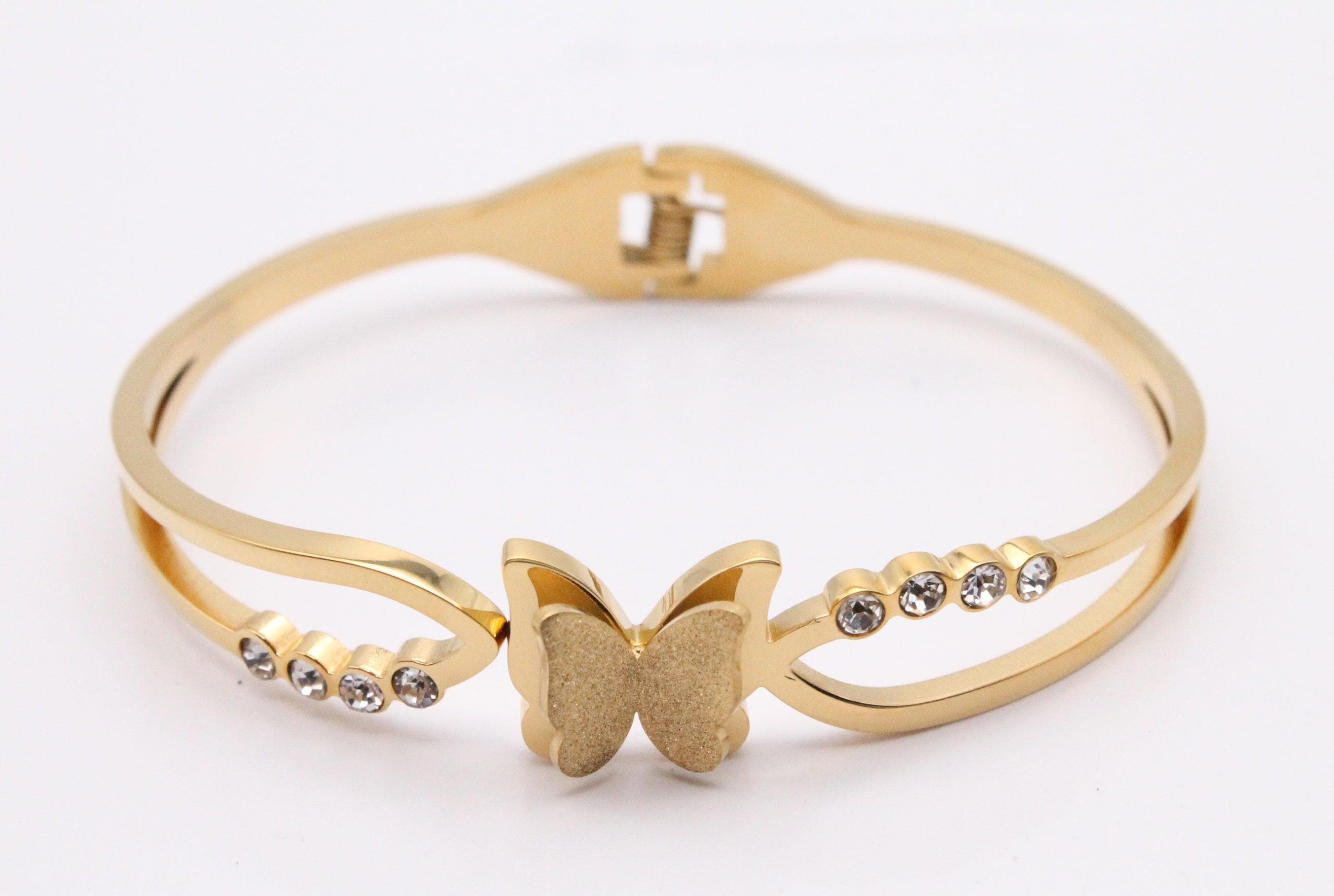 OLS 0018 -18K Gold Filled Oro Laminado BANGLE, NEW - KUANIA
