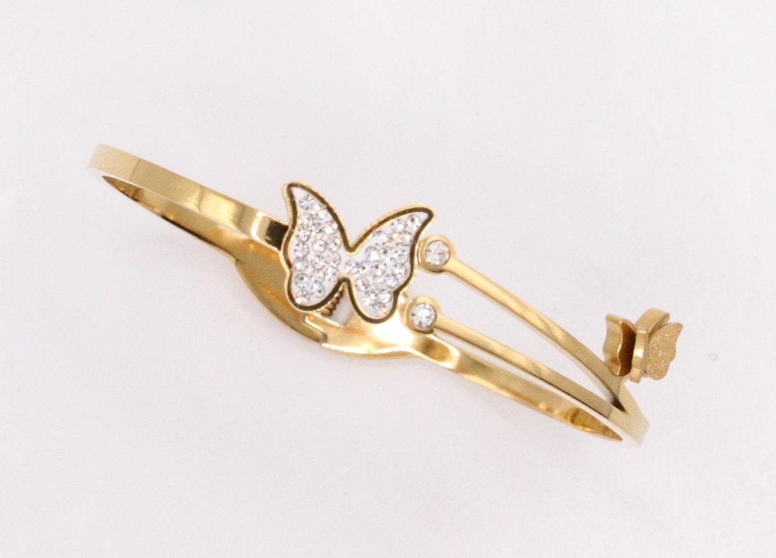 OLS 0019 -18K Gold Filled Oro Laminado BANGLE, NEW - KUANIA