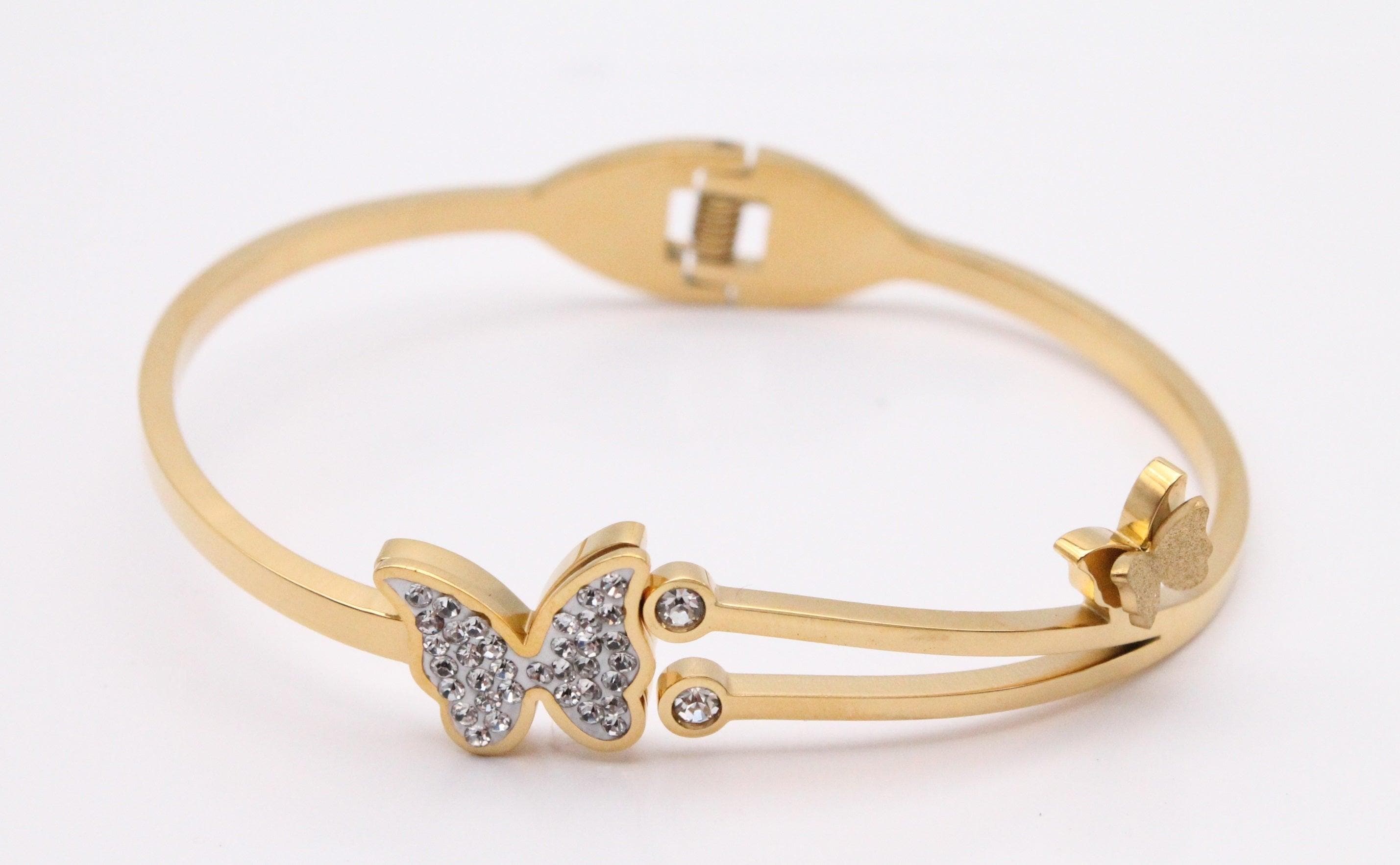 OLS 0019 -18K Gold Filled Oro Laminado BANGLE, NEW - KUANIA