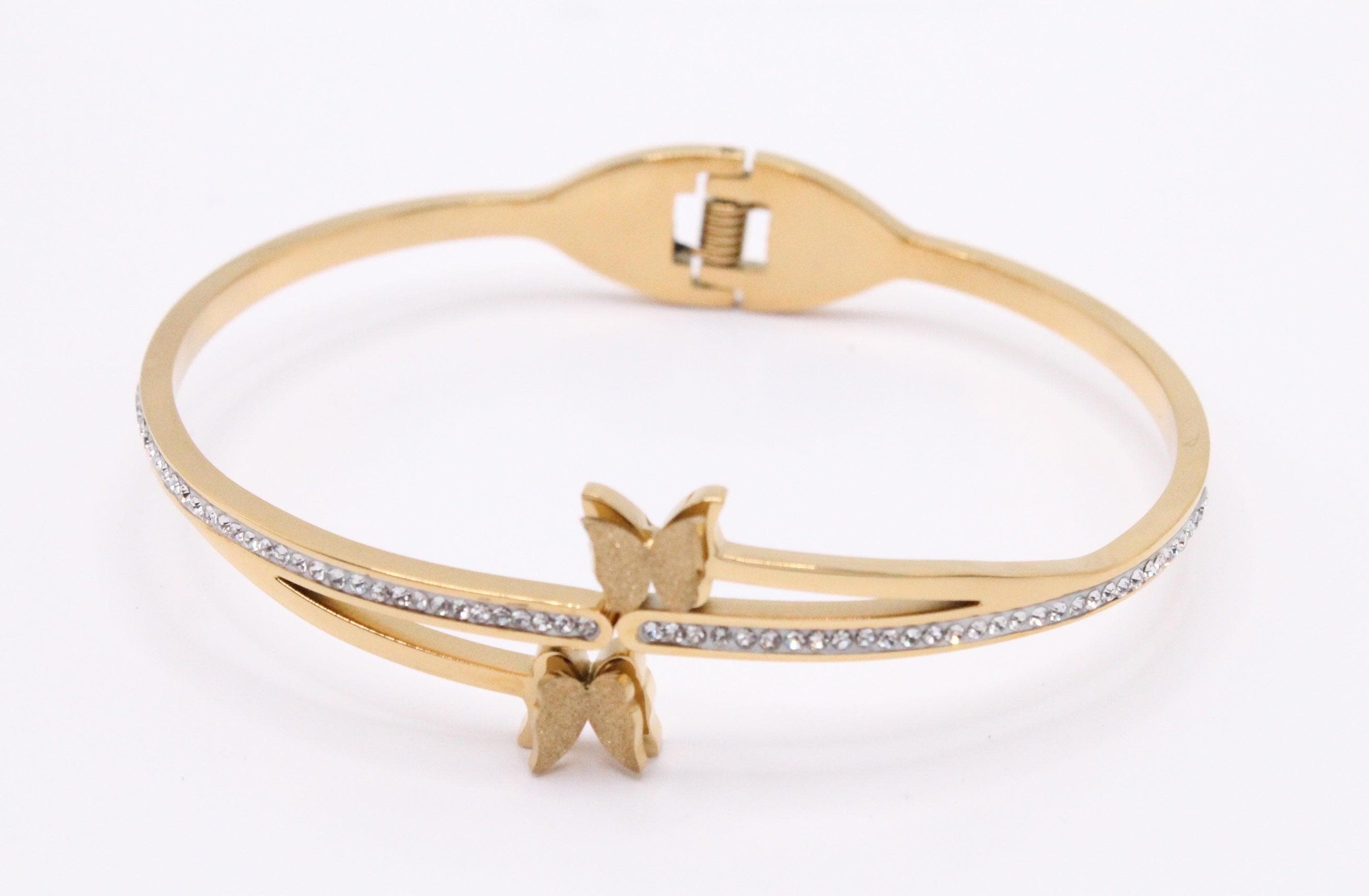 OLS 0020 -18K Gold Filled Oro Laminado BANGLE, NEW - KUANIA