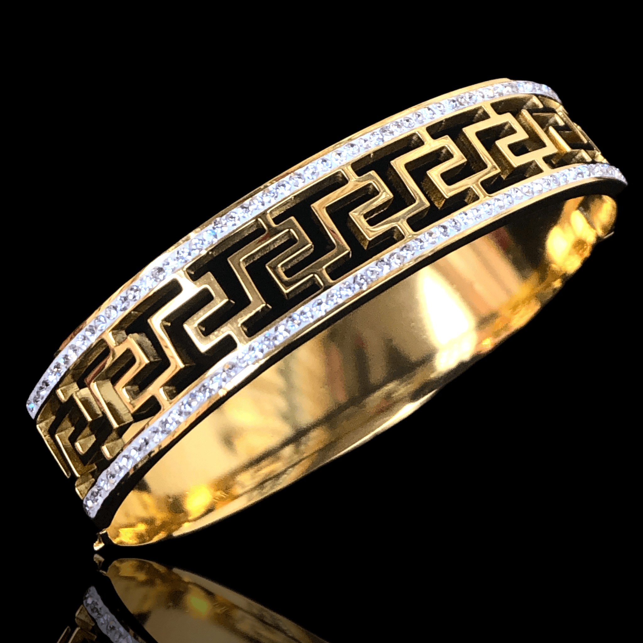 18K Gold-Filled Classic Roman Elegant Bangle- kuania oro laminado