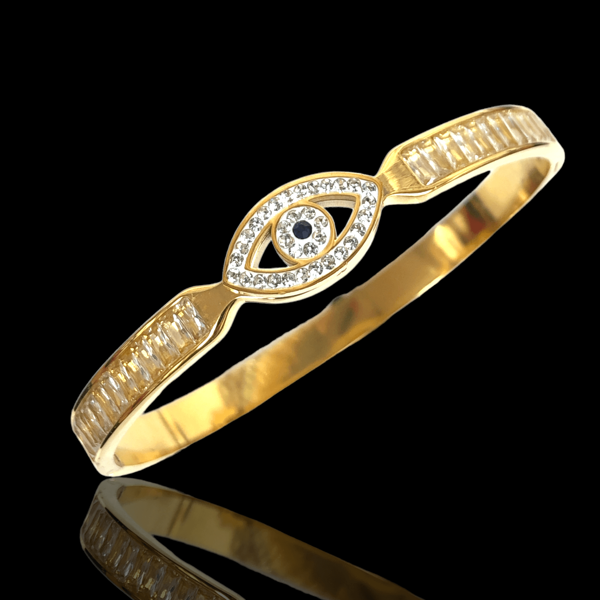 OLS 0038 -18K Gold Filled Oro Laminado BANGLE, NEW - KUANIA