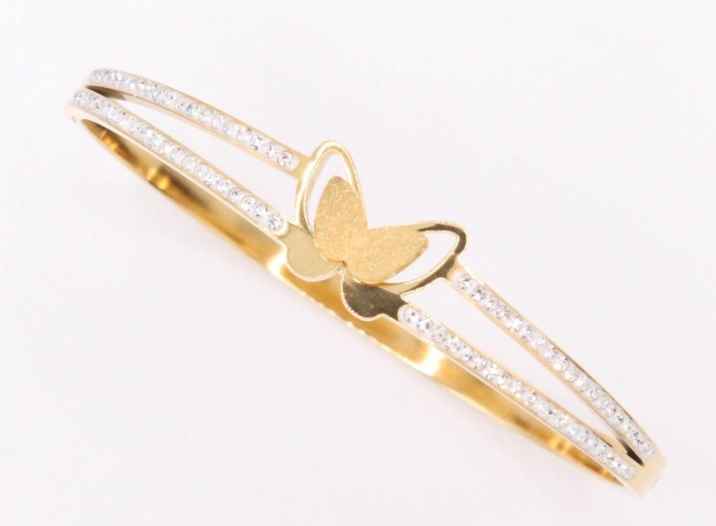 OLS 0199 -18K Gold Filled Oro Laminado BANGLE, NEW - KUANIA