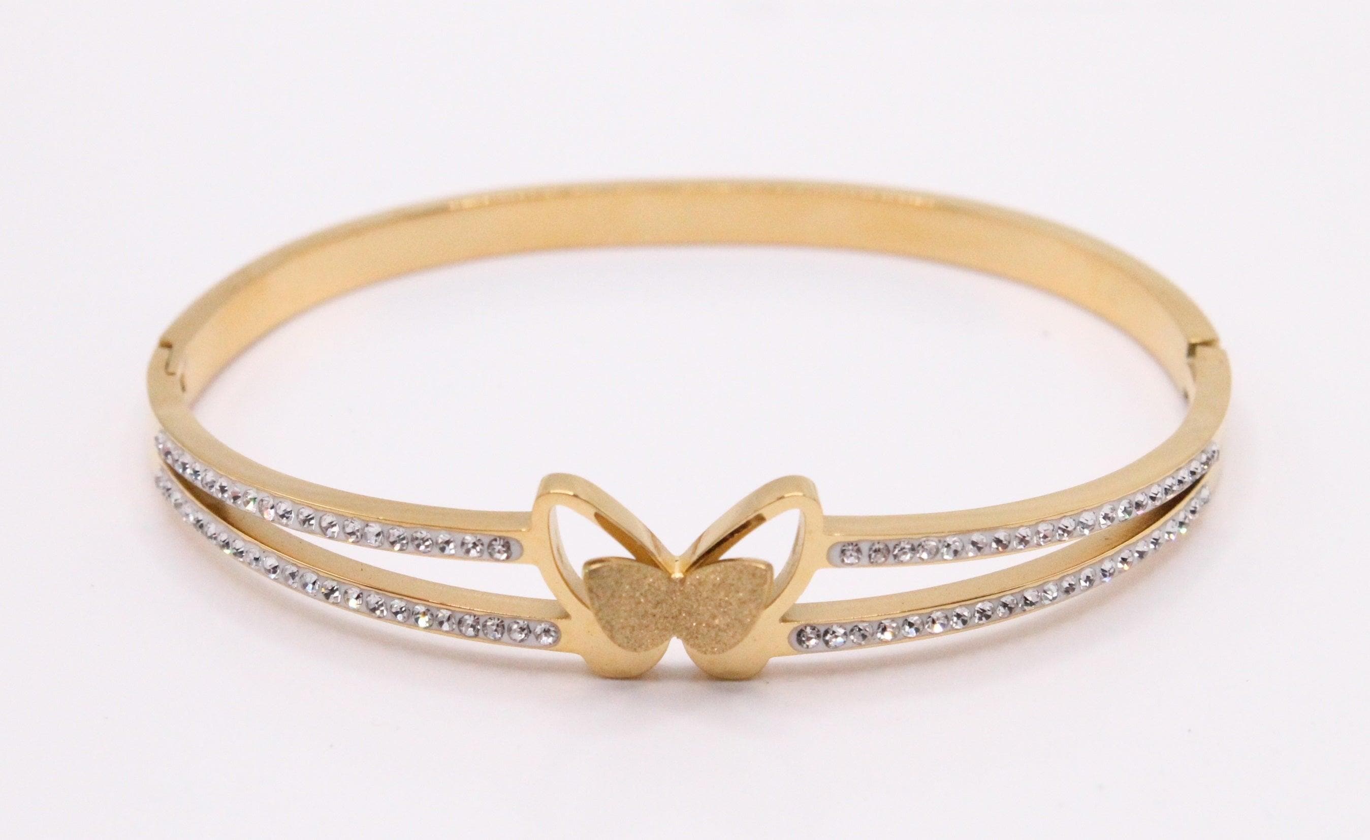 OLS 0199 -18K Gold Filled Oro Laminado BANGLE, NEW - KUANIA
