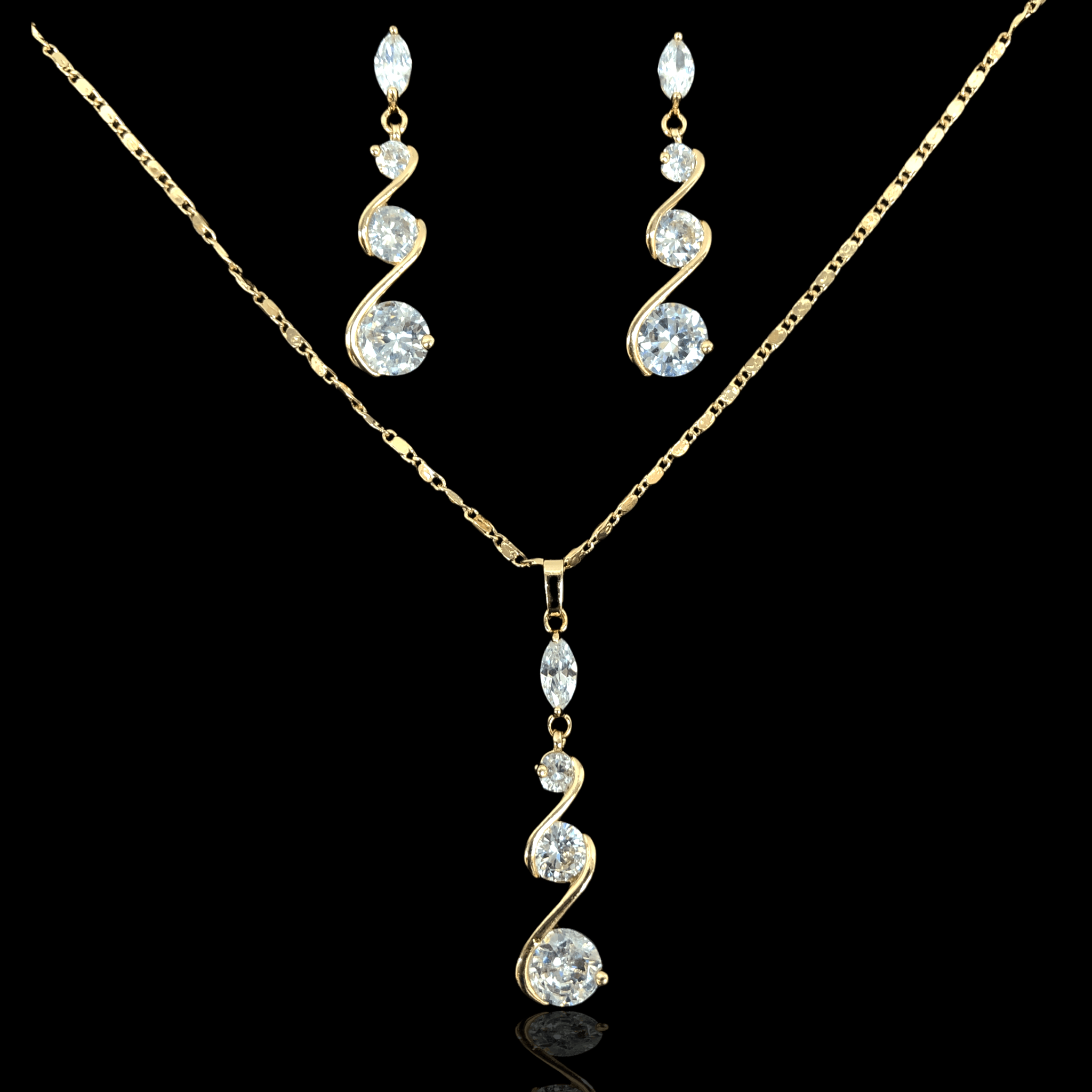 OLXS 0001 -18K Gold Filled Oro Laminado NEW, SET - KUANIA