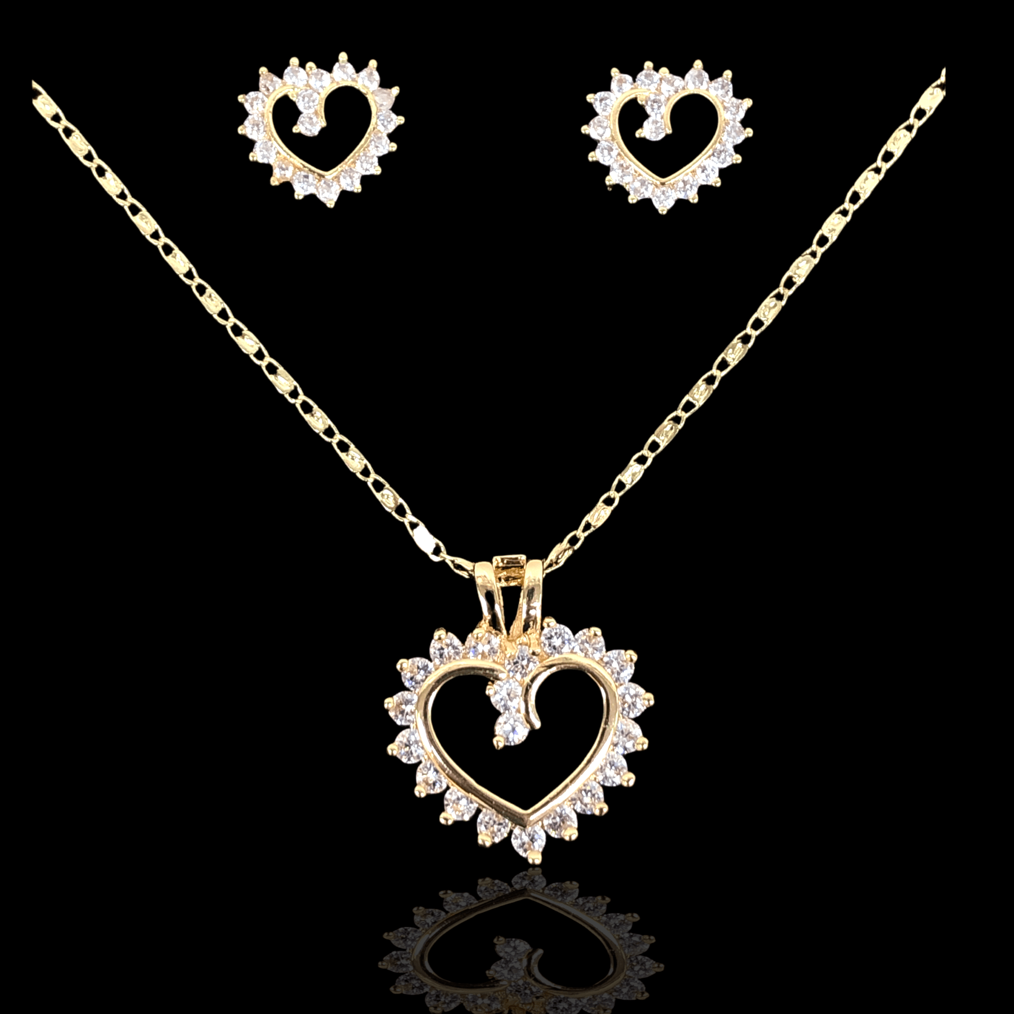 OLXS 0002 -18K Gold Filled Oro Laminado NEW, SET - KUANIA