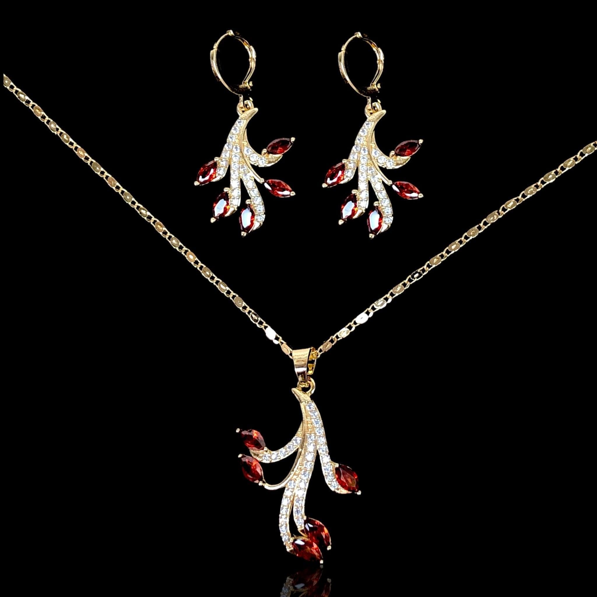 OLXS 0004 -18K Gold Filled Oro Laminado NEW, SET - KUANIA