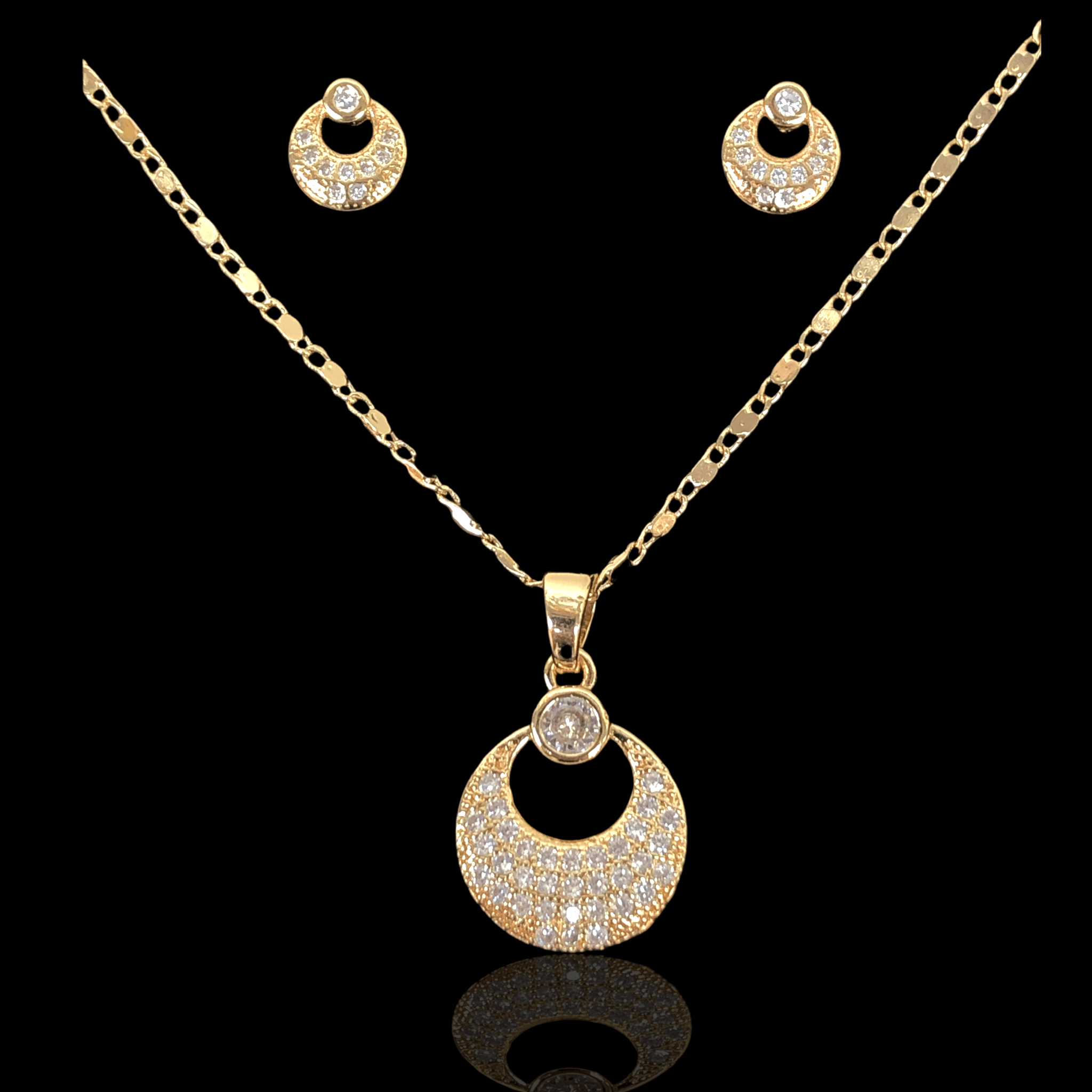 OLXS 0005 -18K Gold Filled Oro Laminado NEW, SET - KUANIA