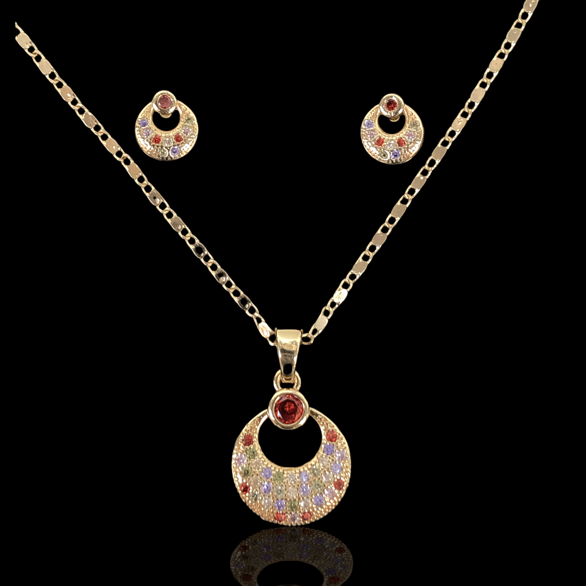 OLXS 0005 -18K Gold Filled Oro Laminado NEW, SET - KUANIA