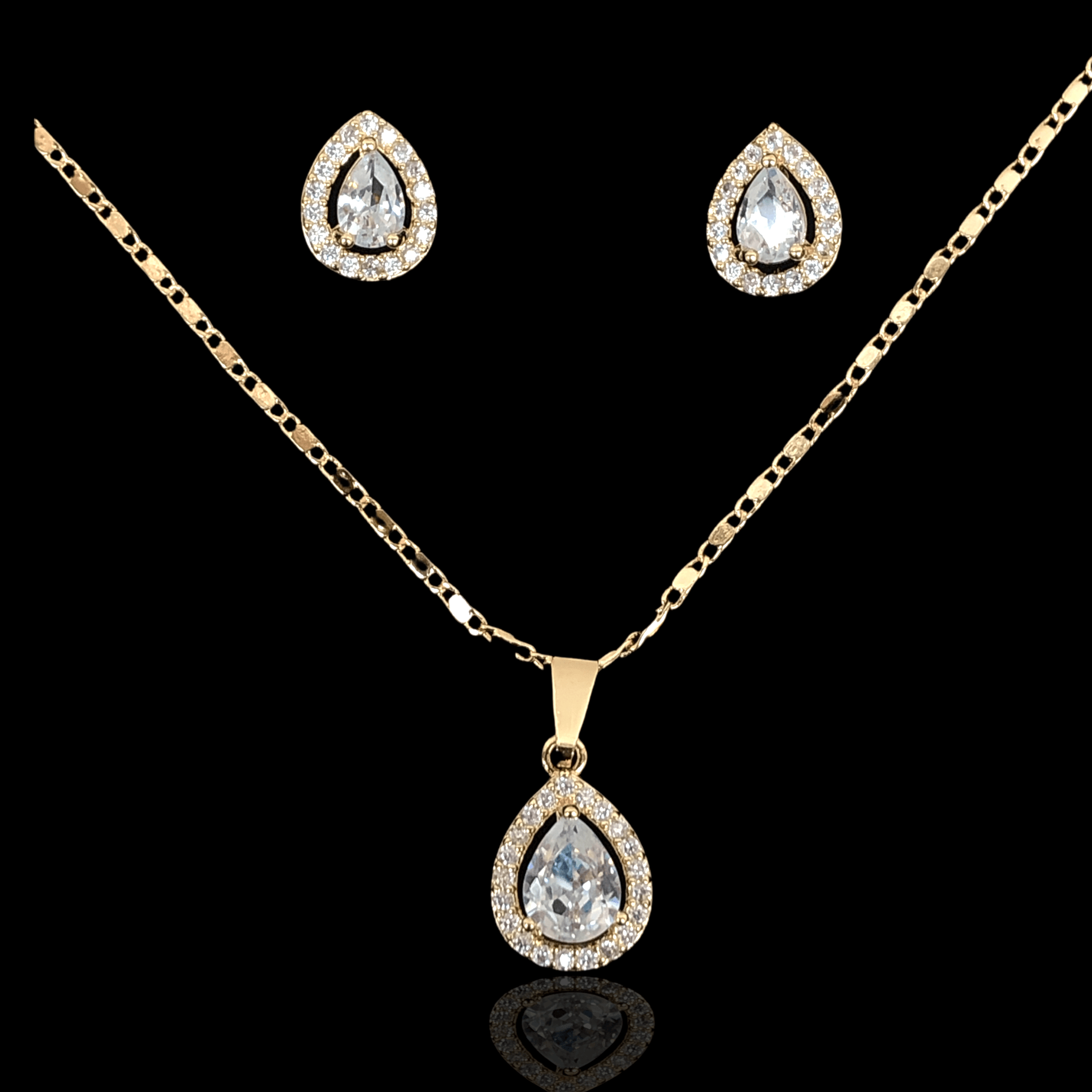 OLXS 0006 -18K Gold Filled Oro Laminado NEW, SET - KUANIA