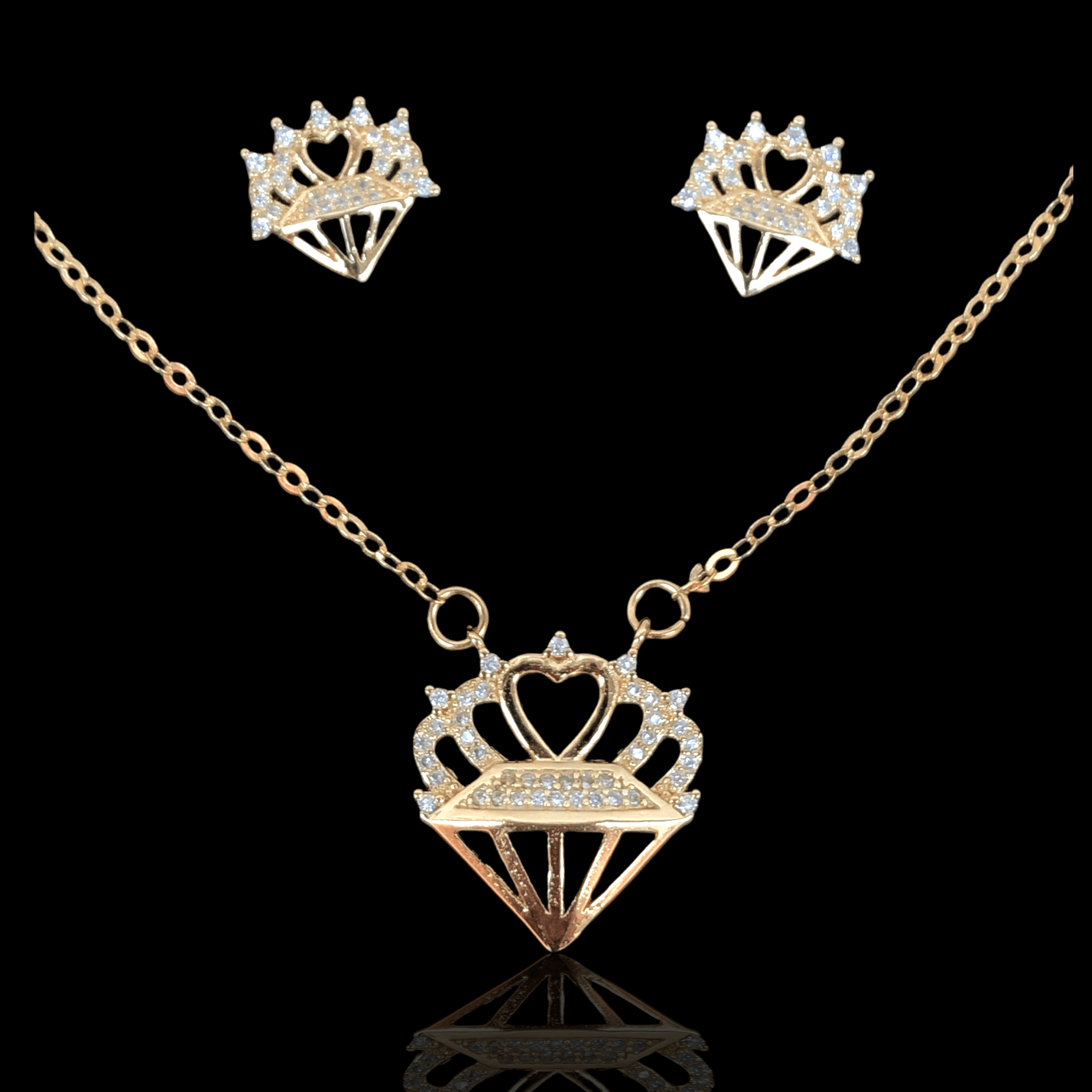 OLXS 0008 -18K Gold Filled Oro Laminado NEW, SET - KUANIA