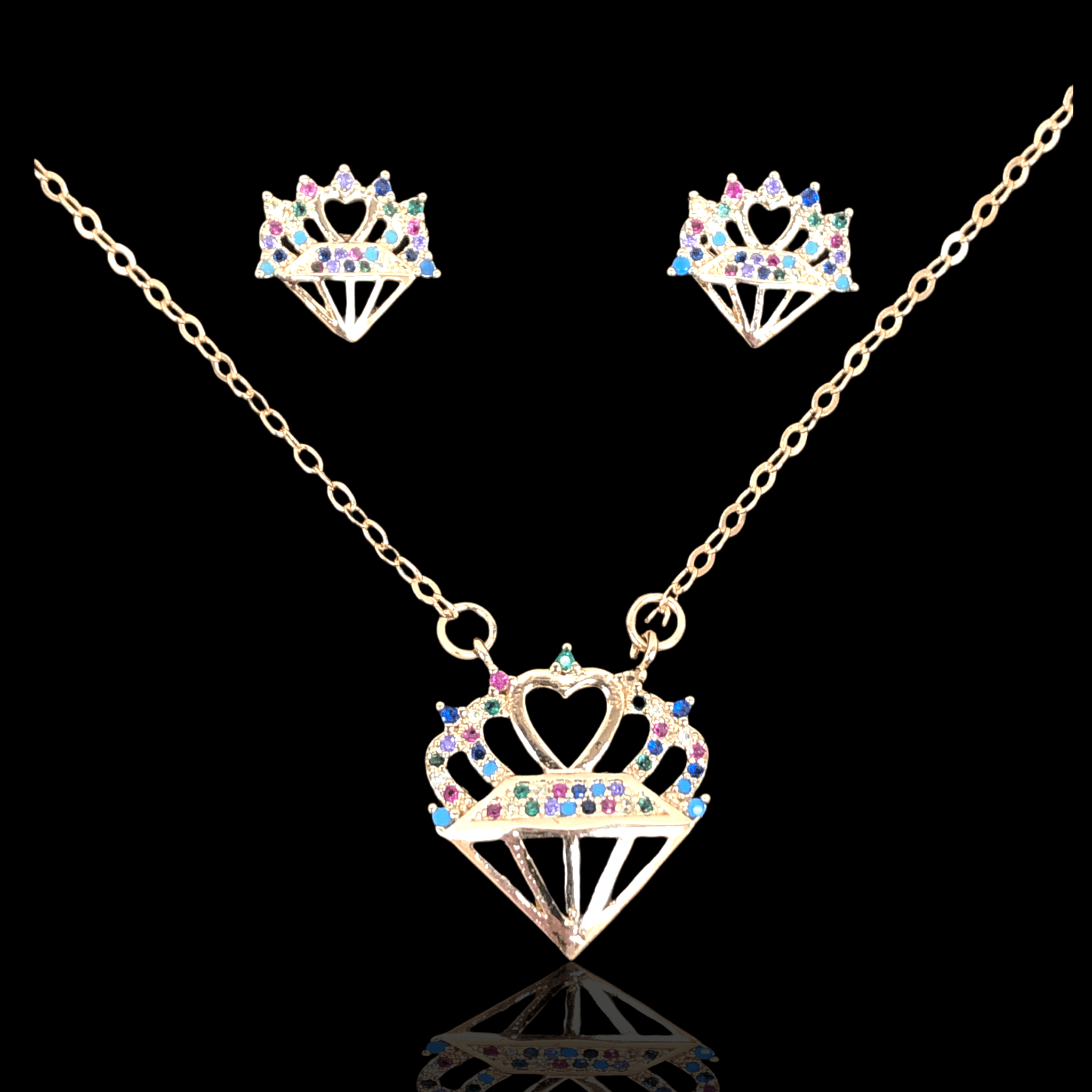 OLXS 0008 -18K Gold Filled Oro Laminado NEW, SET - KUANIA