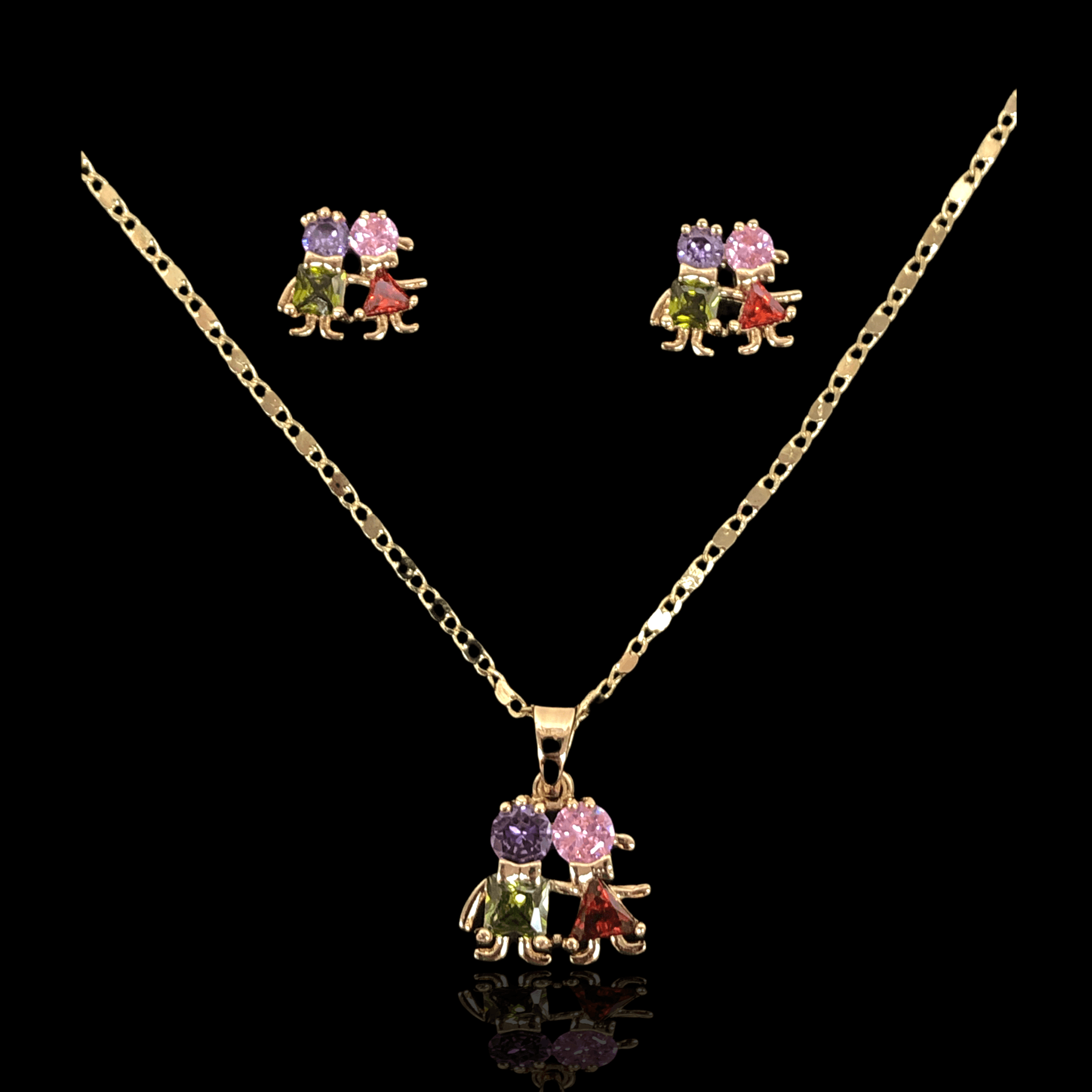 OLXS 0009 -18K Gold Filled Oro Laminado SET - KUANIA