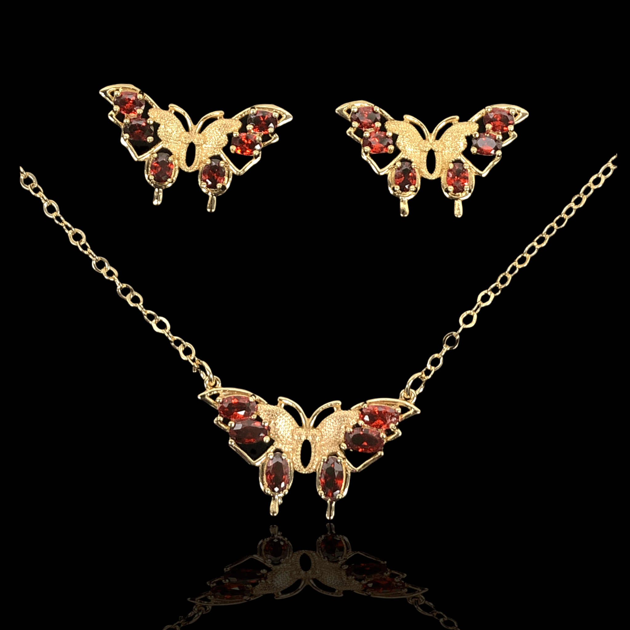 OLXS 0010 -18K Gold Filled Oro Laminado SET - KUANIA