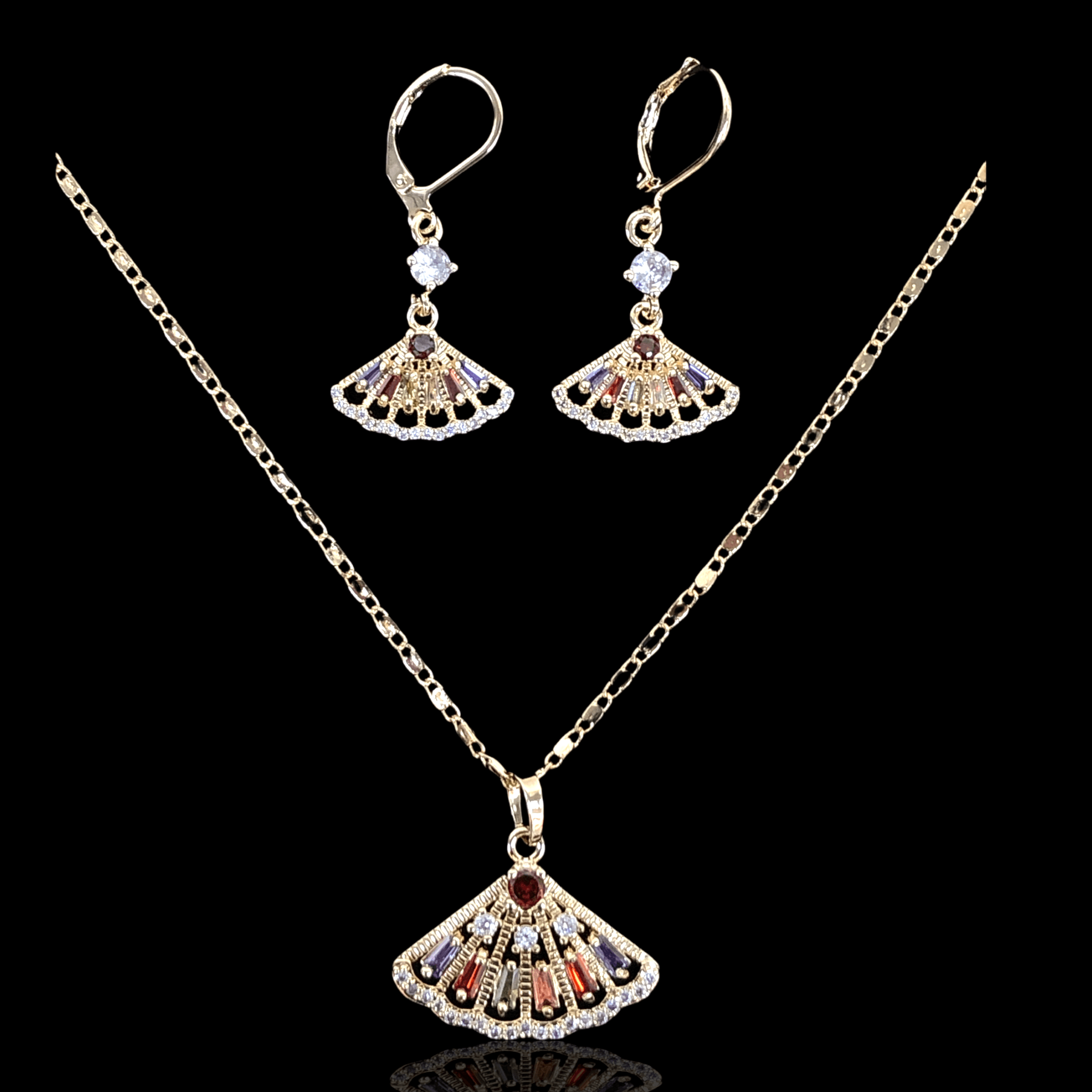 OLXS 0016 -18K Gold Filled Oro Laminado SET - KUANIA