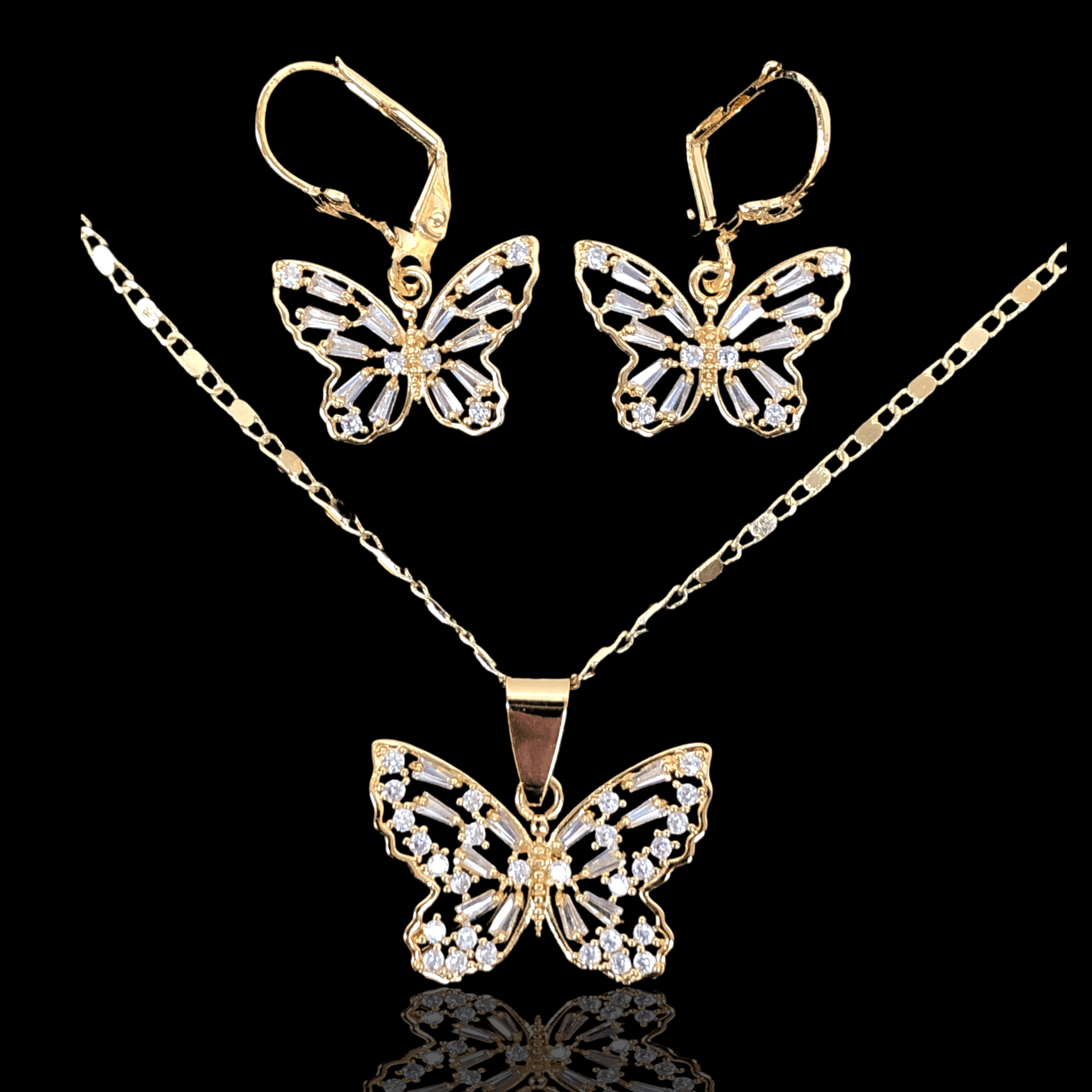 OLXS 0020 -18K Gold Filled Oro Laminado SET - KUANIA