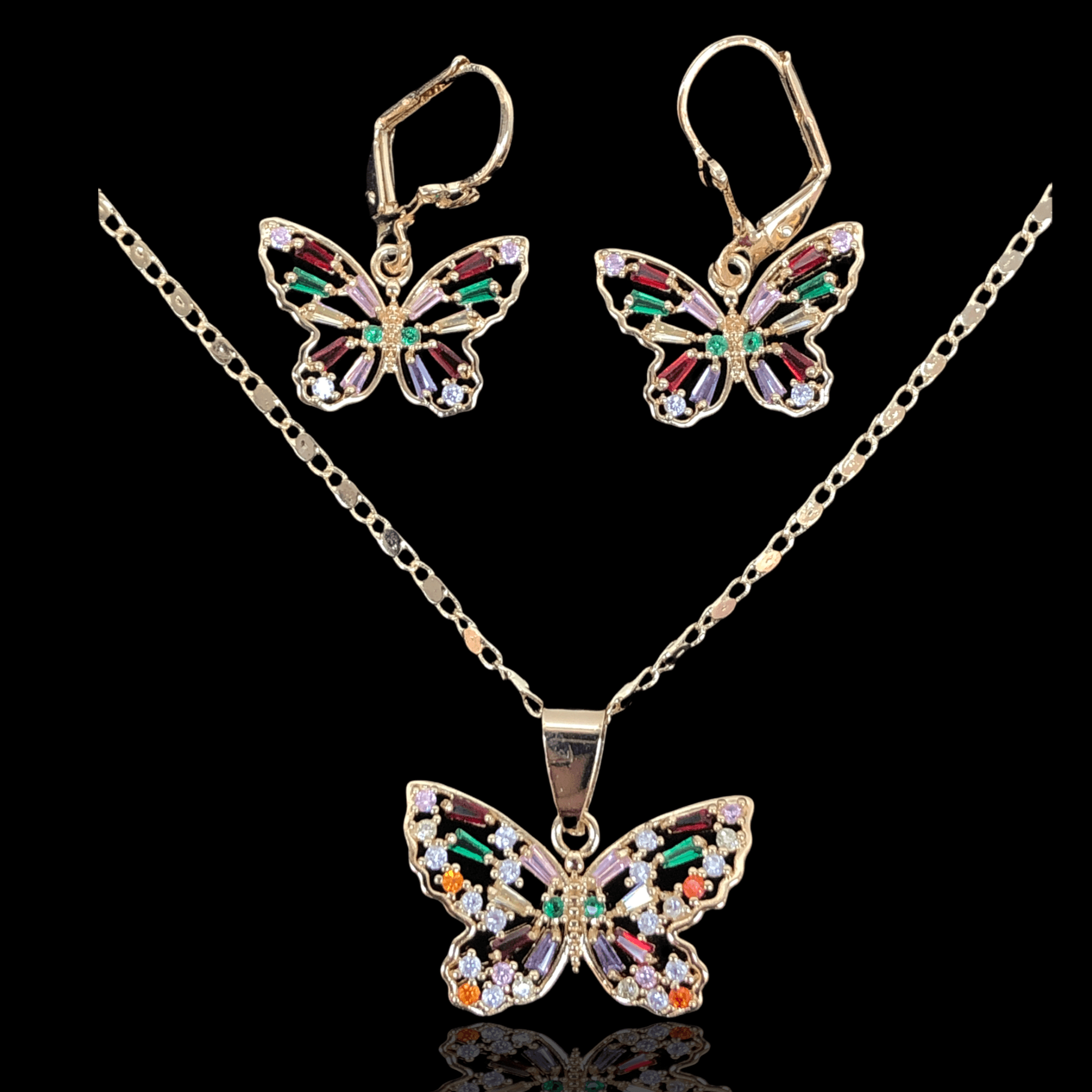 OLXS 0020 -18K Gold Filled Oro Laminado SET - KUANIA