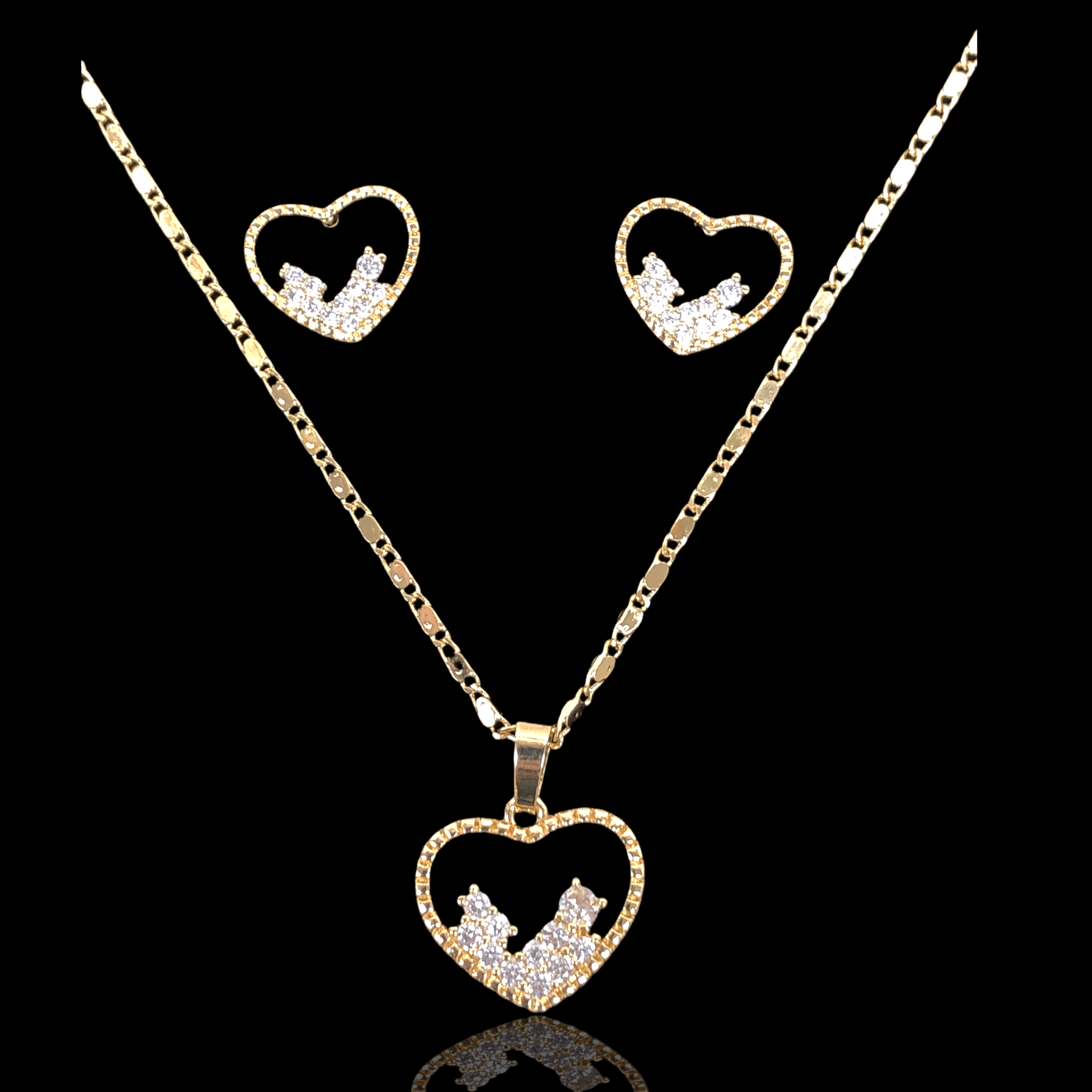 OLXS 0021 -18K Gold Filled Oro Laminado SET - KUANIA