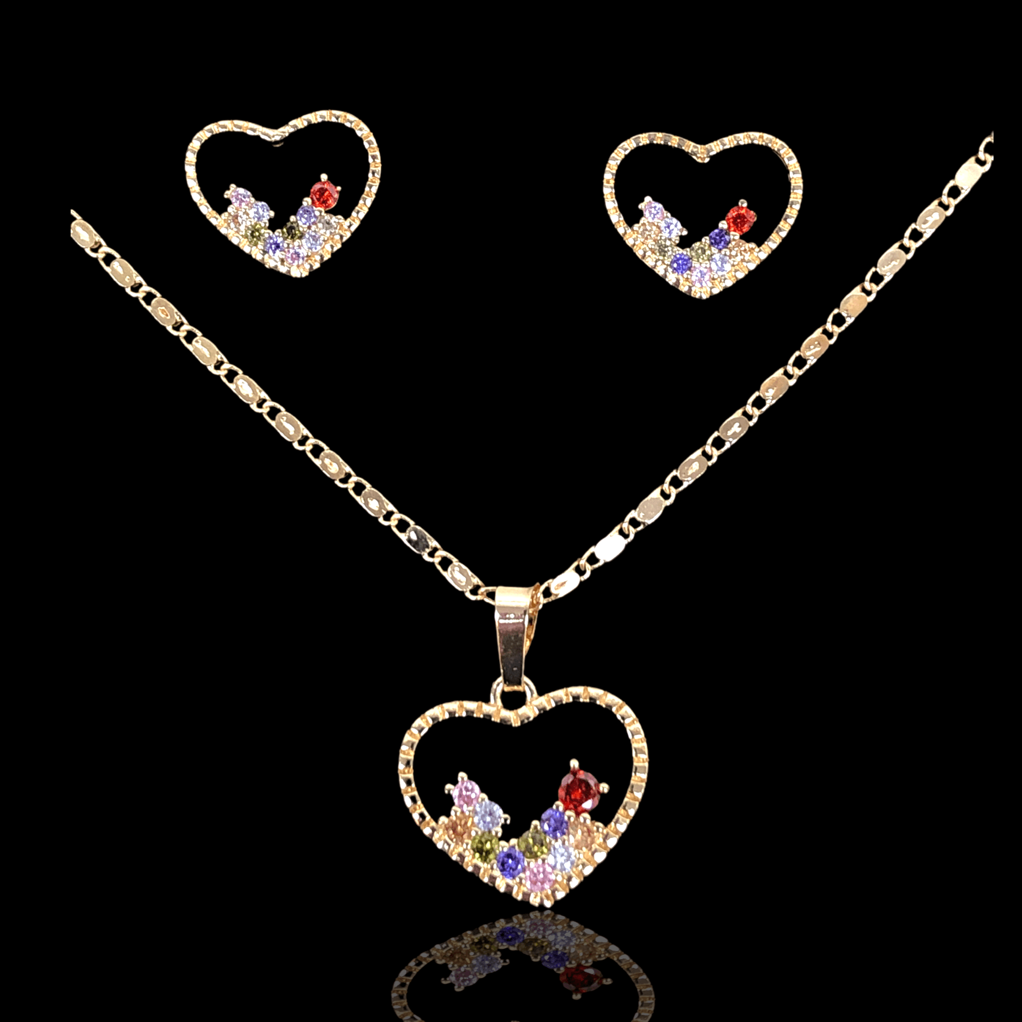 OLXS 0021 -18K Gold Filled Oro Laminado SET - KUANIA