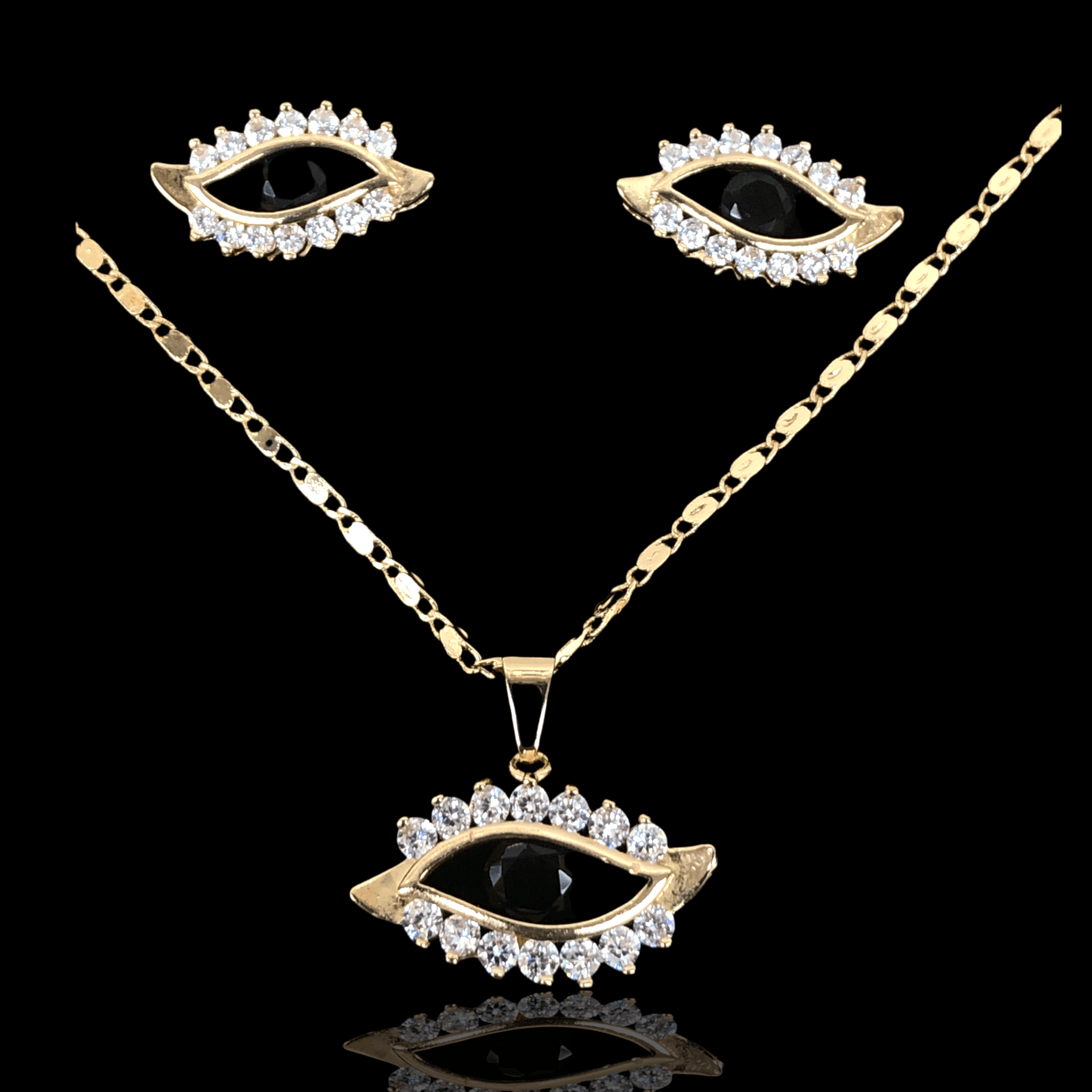 OLXS 0022 -18K Gold Filled Oro Laminado SET - KUANIA