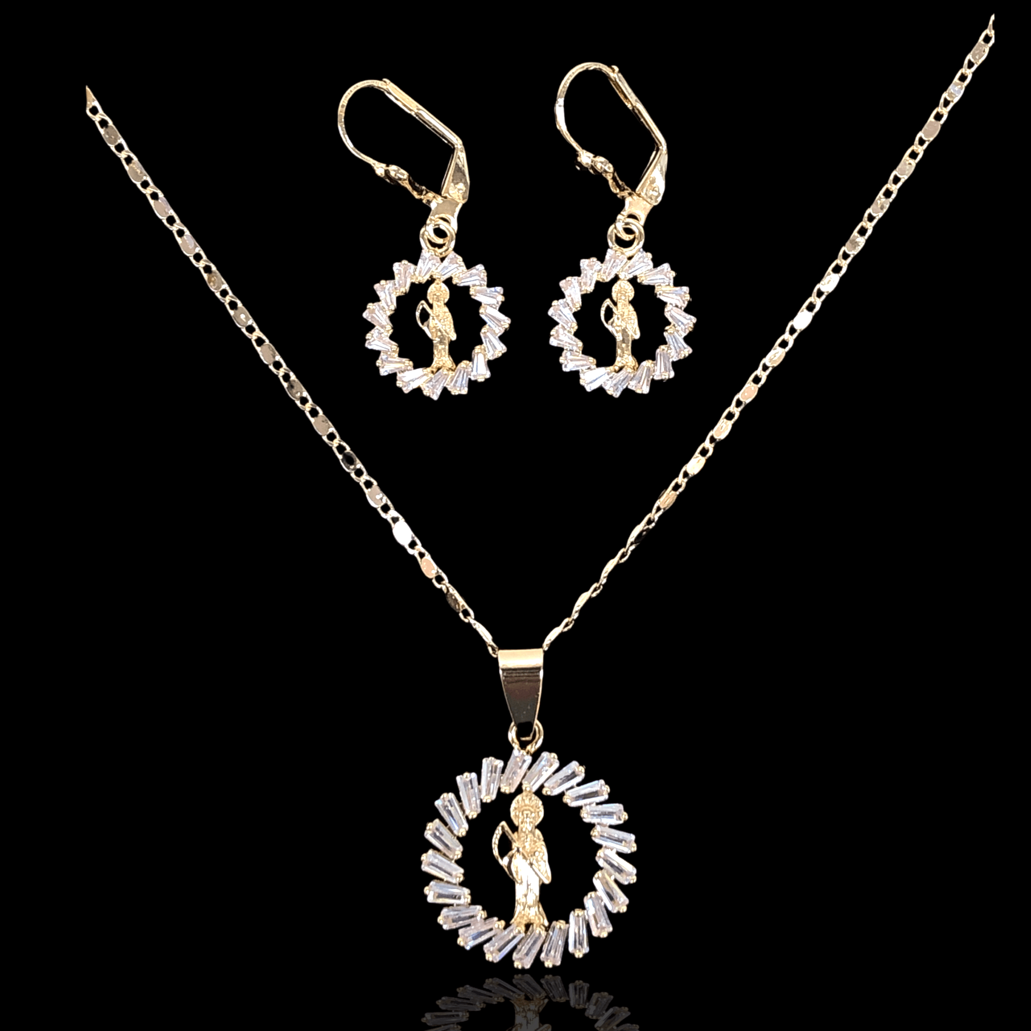 OLXS 0023 -18K Gold Filled Oro Laminado SET - KUANIA