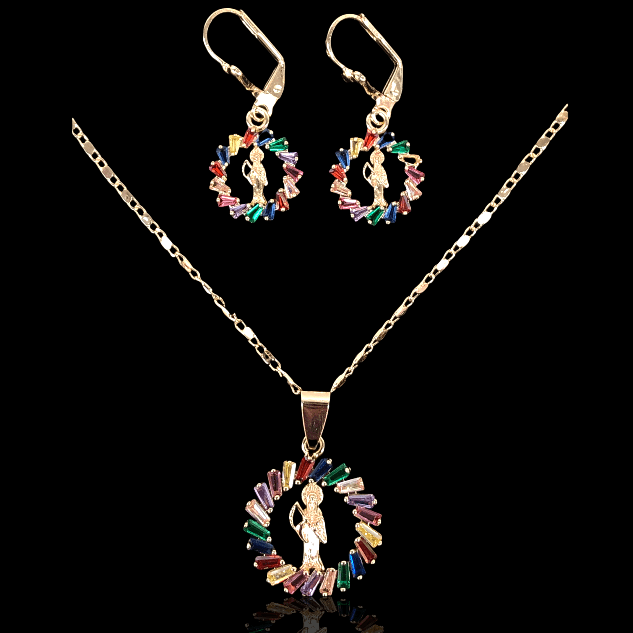 OLXS 0023 -18K Gold Filled Oro Laminado SET - KUANIA