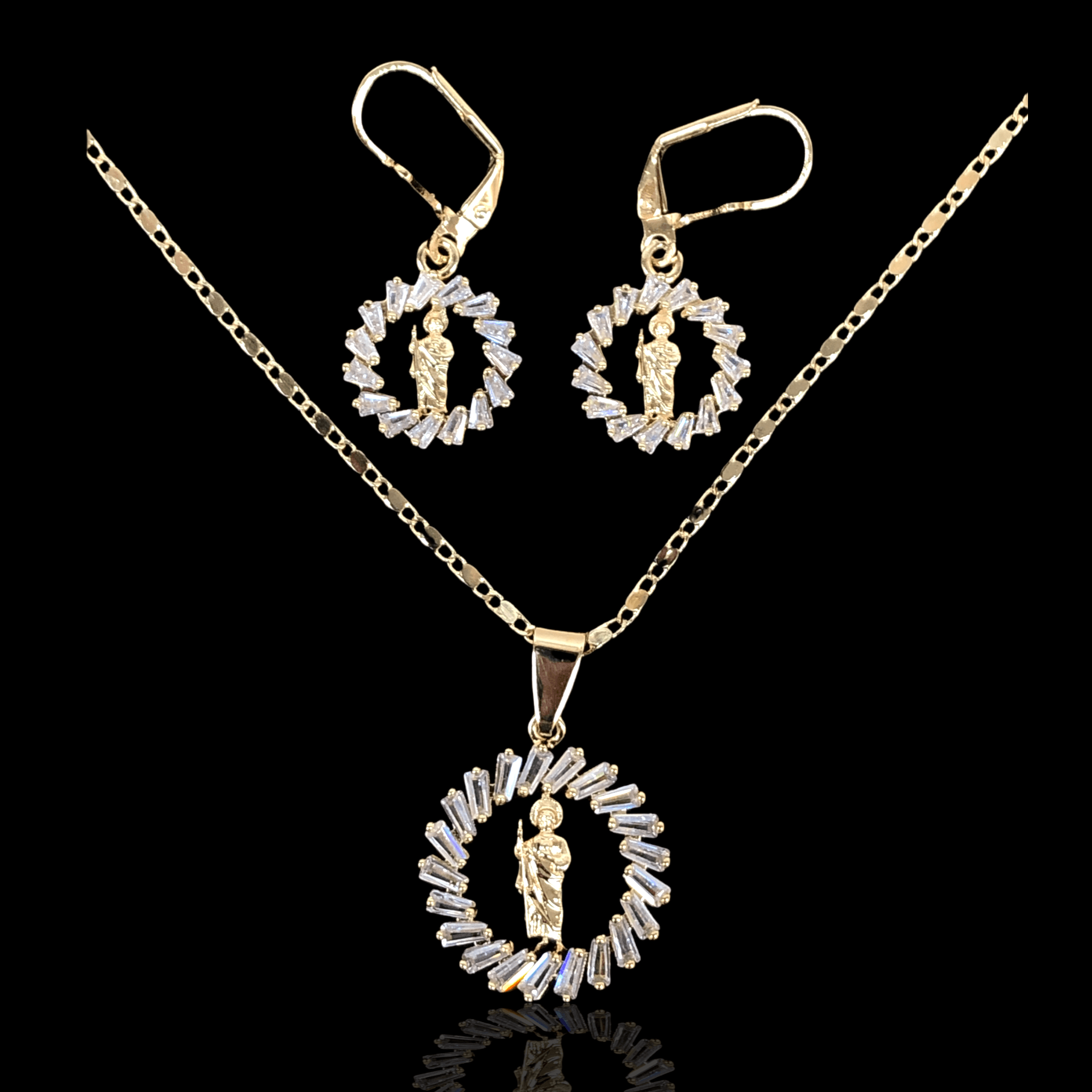 OLXS 0025 -18K Gold Filled Oro Laminado SET - KUANIA