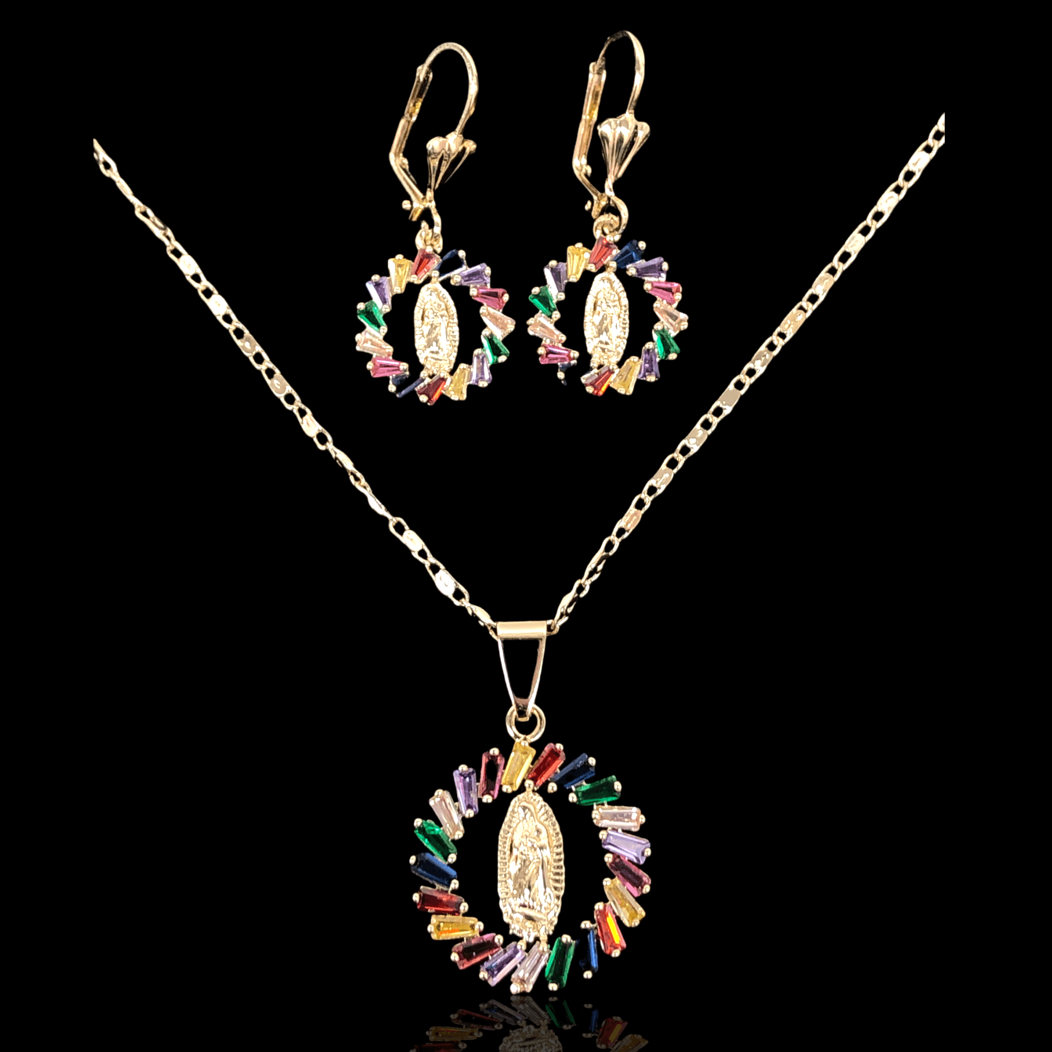 OLXS 0026 -18K Gold Filled Oro Laminado SET - KUANIA