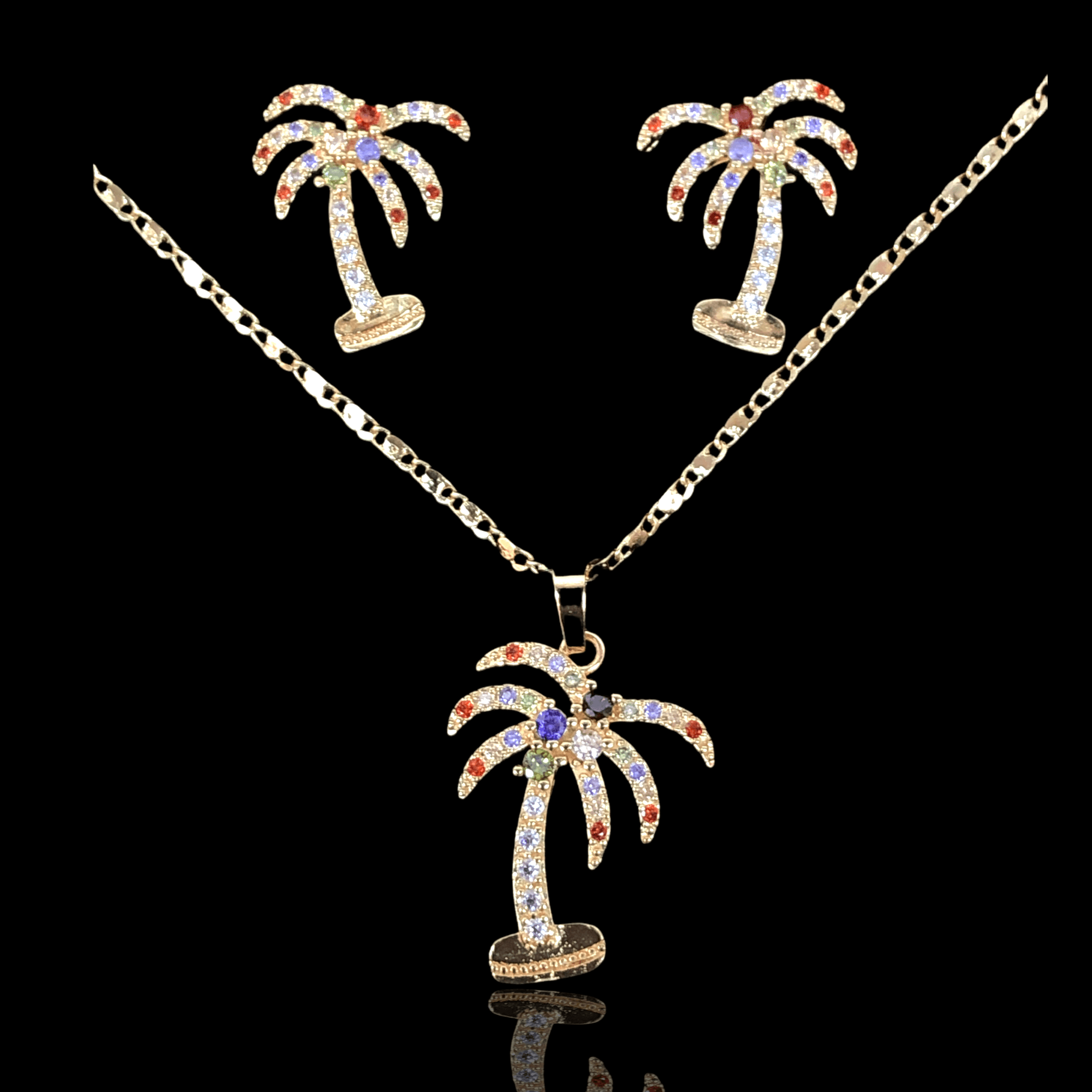 OLXS 0028 -18K Gold Filled Oro Laminado SET - KUANIA