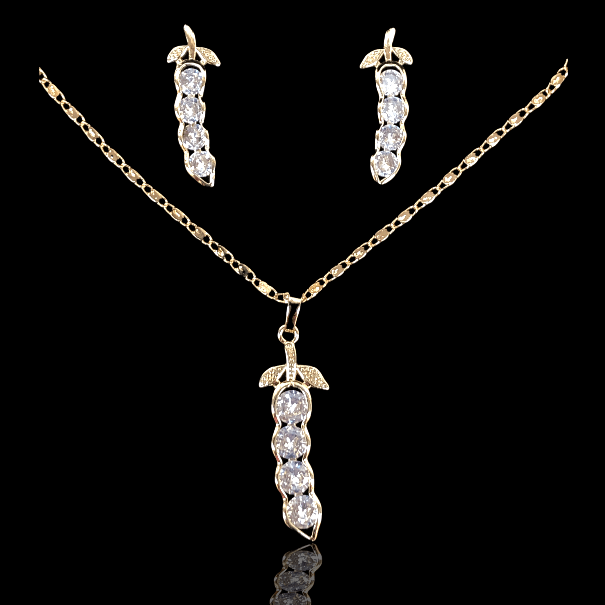 OLXS 0029 -18K Gold Filled Oro Laminado SET - KUANIA