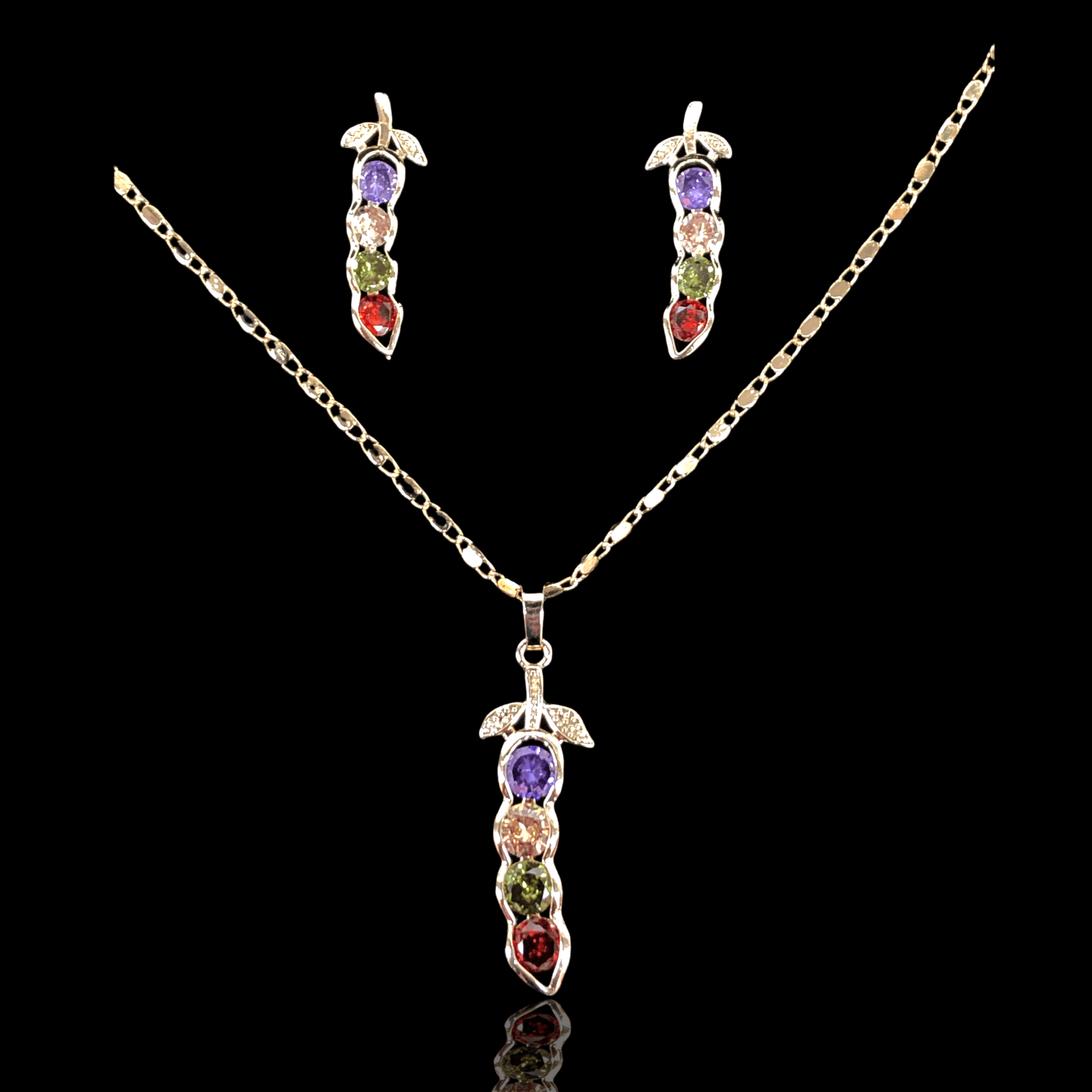 OLXS 0029 -18K Gold Filled Oro Laminado SET - KUANIA