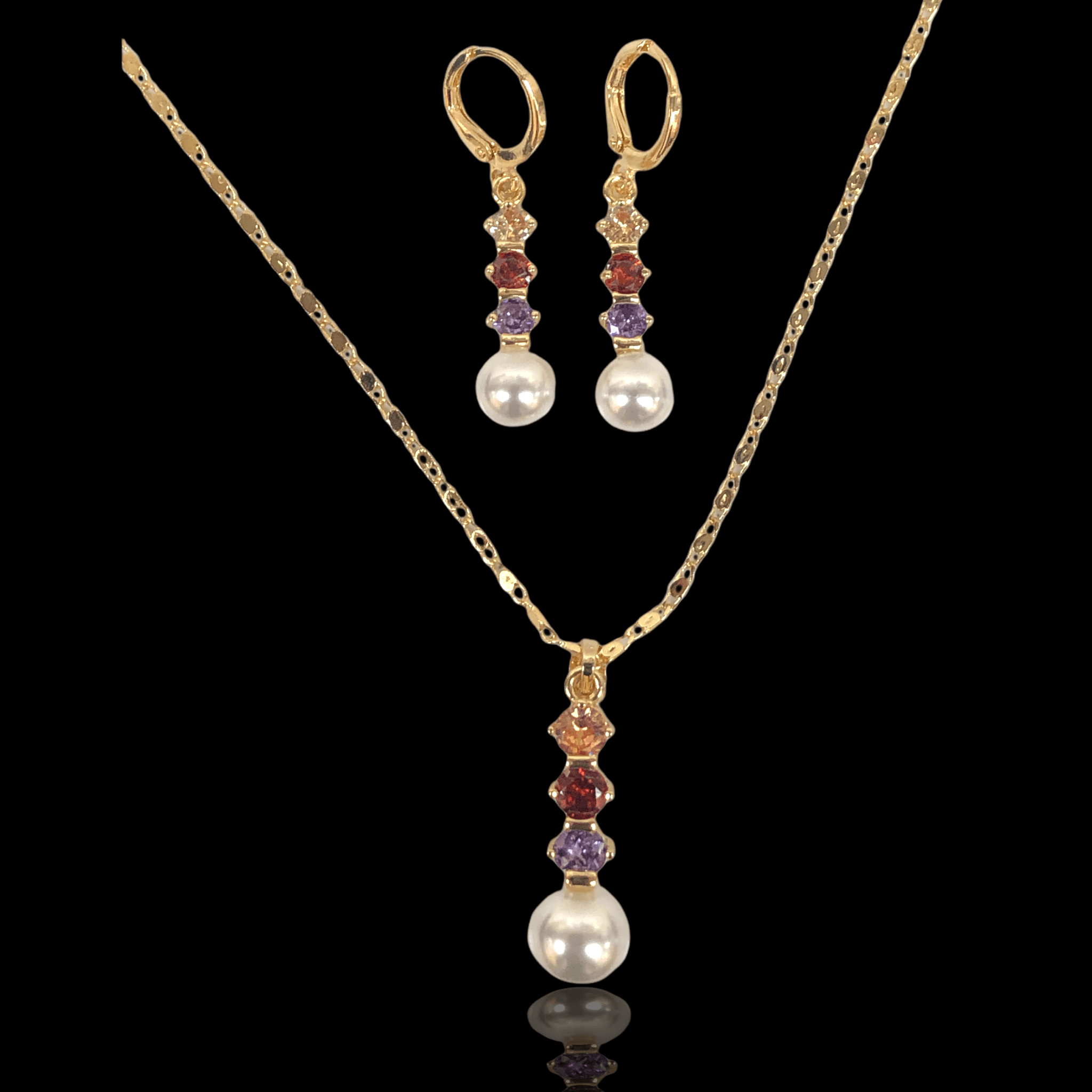 OLXS 0030 -18K Gold Filled Oro Laminado SET - KUANIA