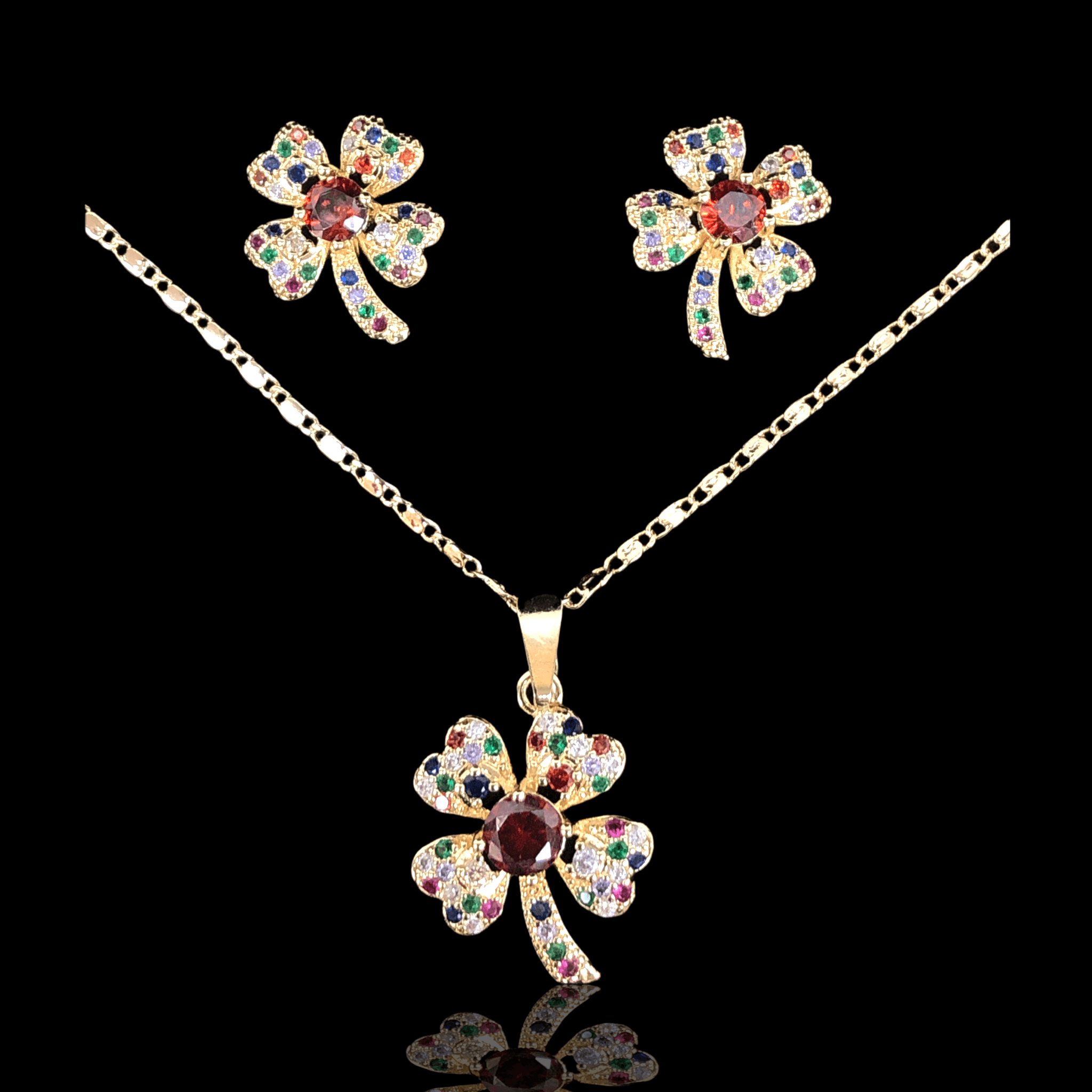 OLXS 0033 -18K Gold Filled Oro Laminado SET - KUANIA