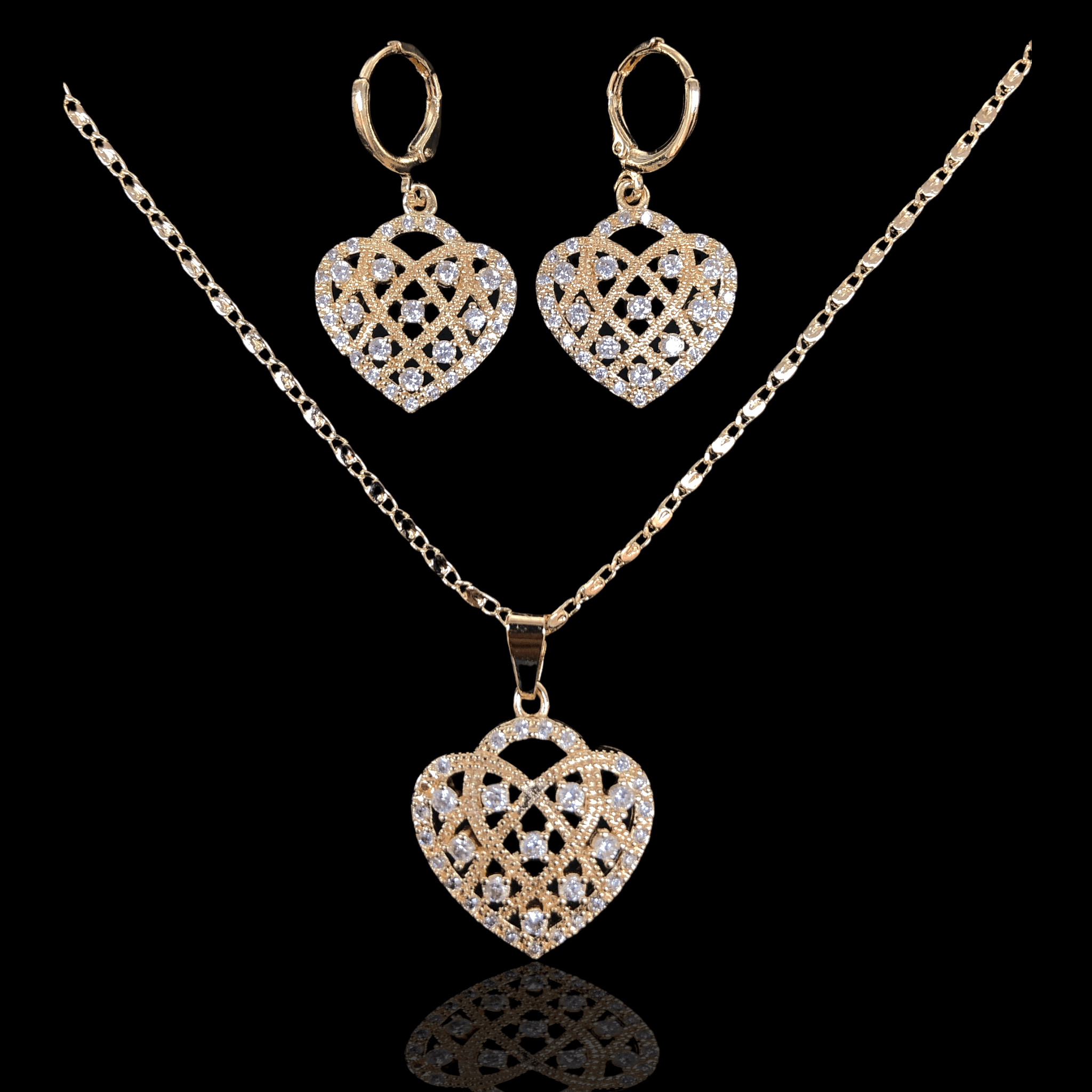 OLXS 0034 -18K Gold Filled Oro Laminado SET - KUANIA