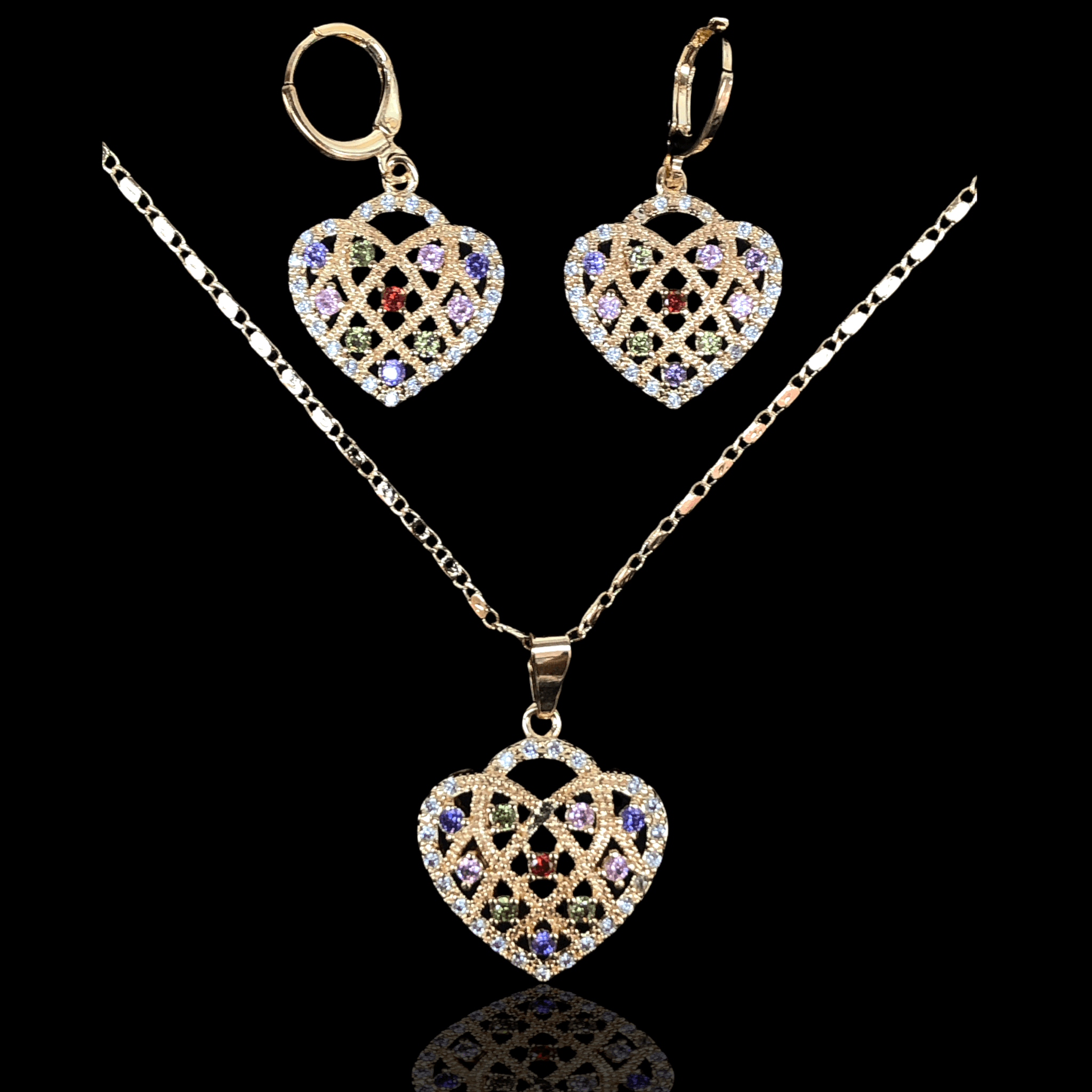 OLXS 0034 -18K Gold Filled Oro Laminado SET - KUANIA