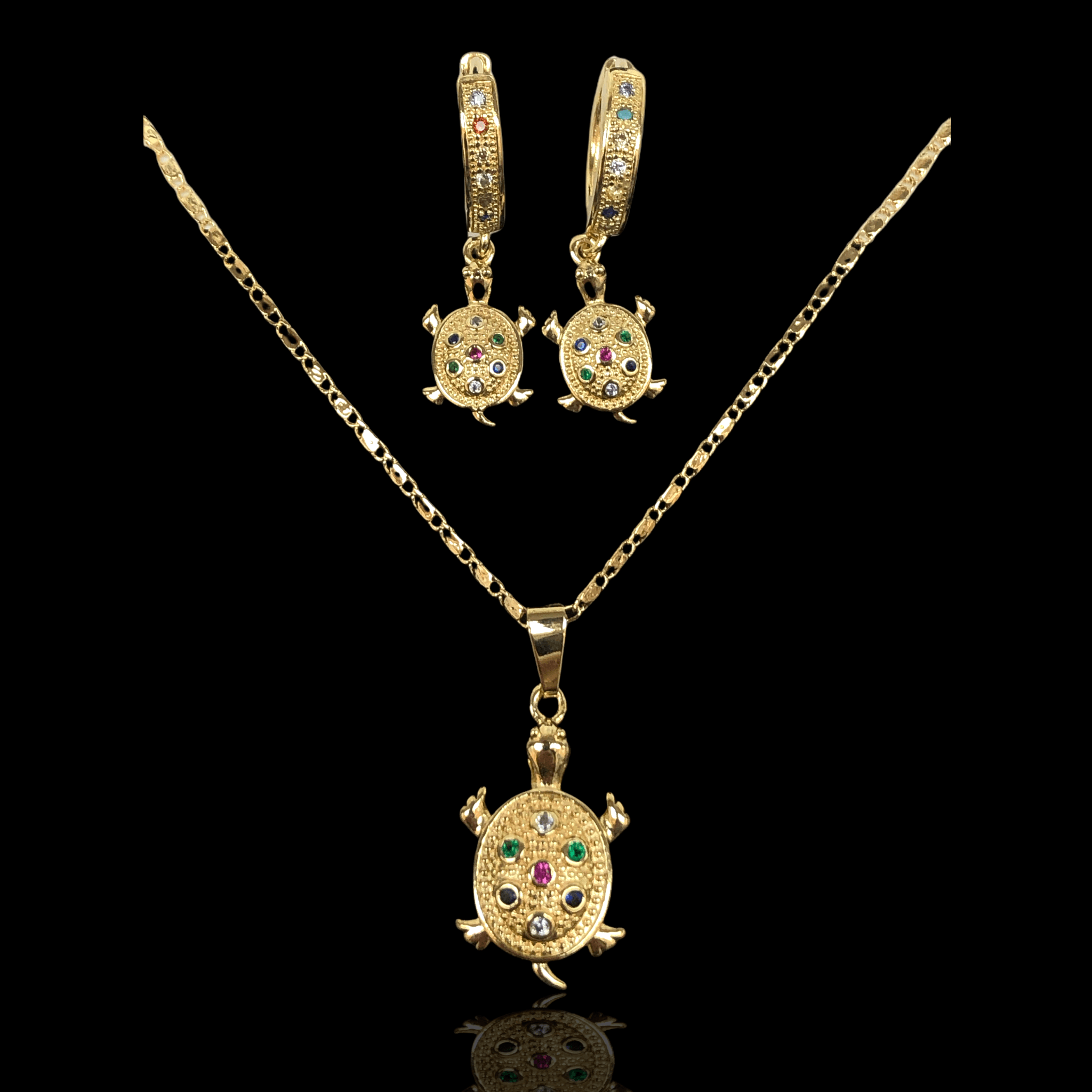 OLXS 0036 -18K Gold Filled Oro Laminado SET - KUANIA