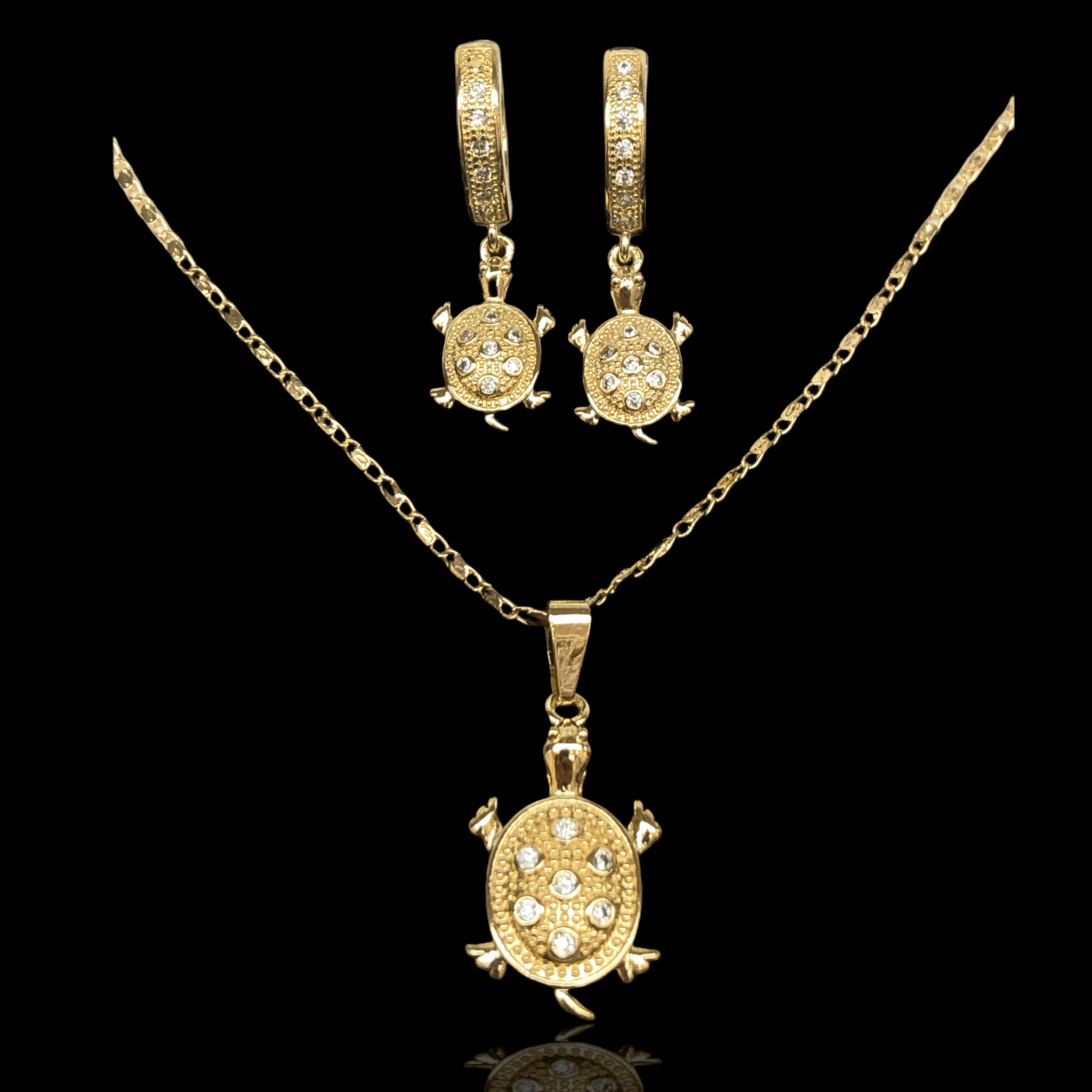 OLXS 0036 -18K Gold Filled Oro Laminado SET - KUANIA