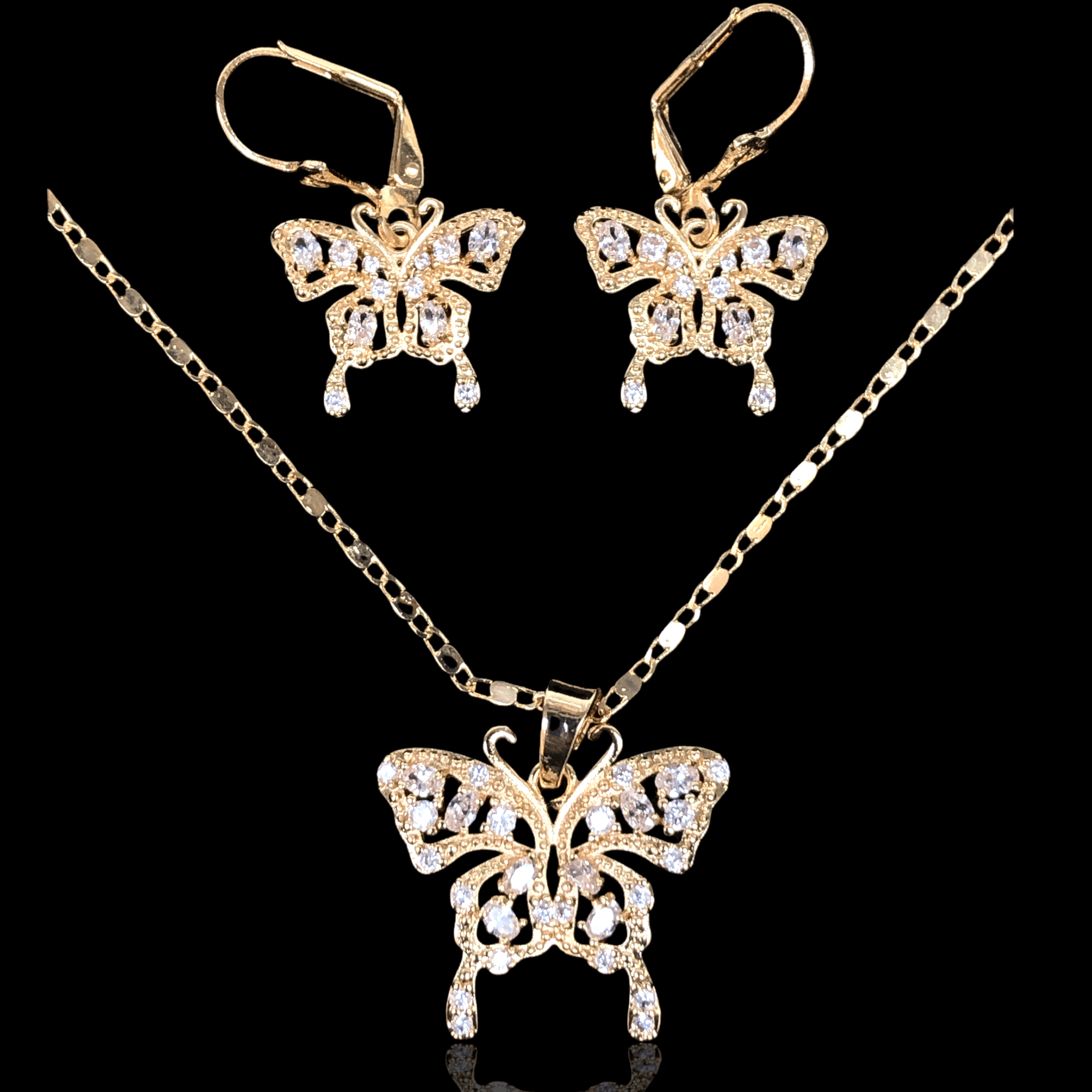 OLXS 0041 -18K Gold Filled Oro Laminado SET - KUANIA